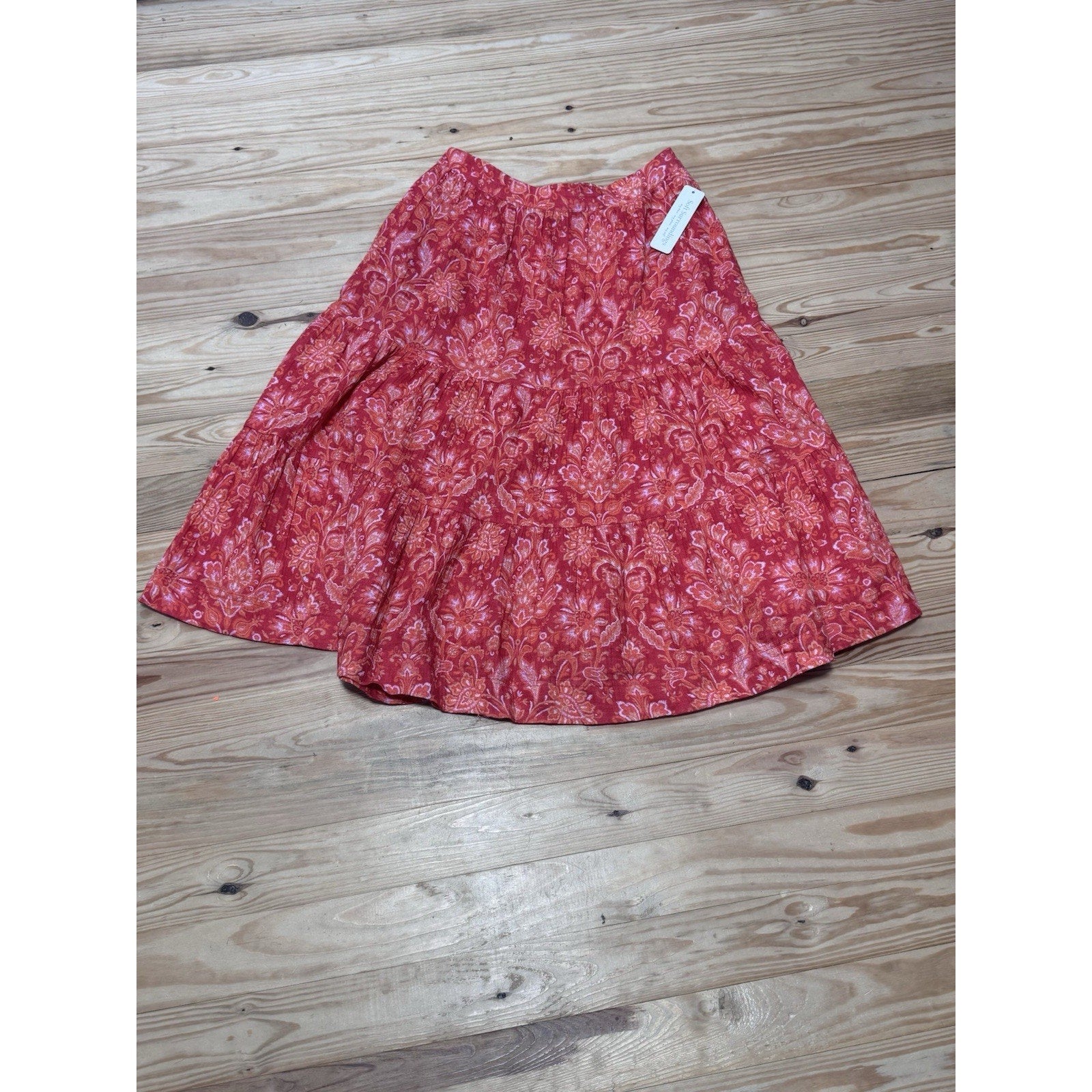 Soft Surroundings RUARI GAUZE MAXI-SKIRT PETITE Pink Women’s Size Petite M New