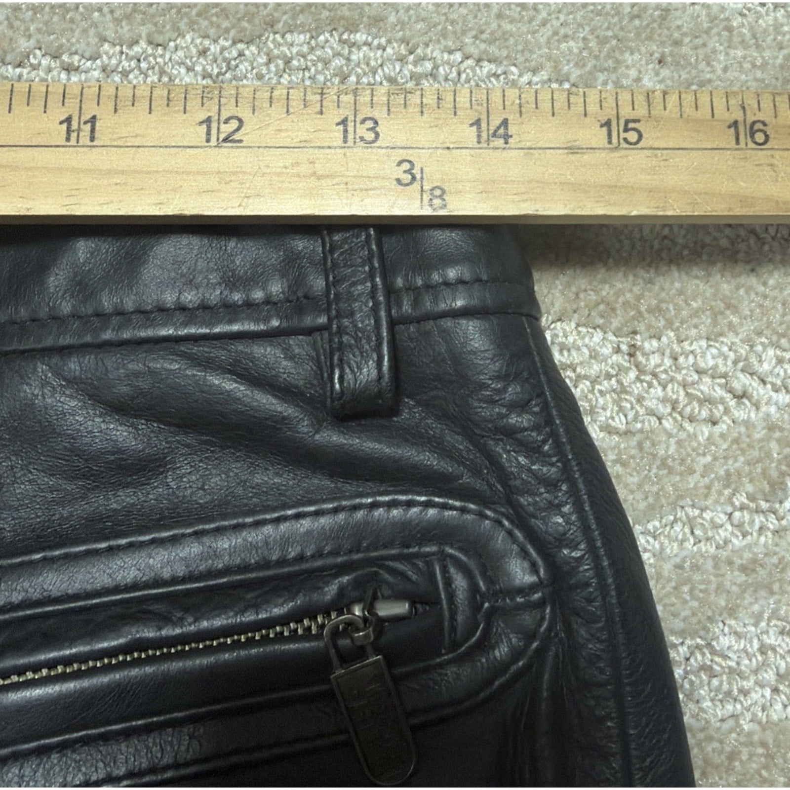Harley-Davidson Leather Pants Woman’s 28 Black Motorcycle Biker Riding Lined