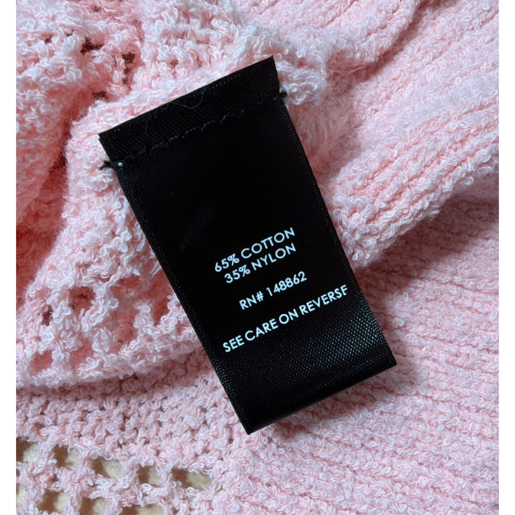 Torrid Pointelle Cardigan V-Neck Sweater Pink Torrid size 1 / 1X /