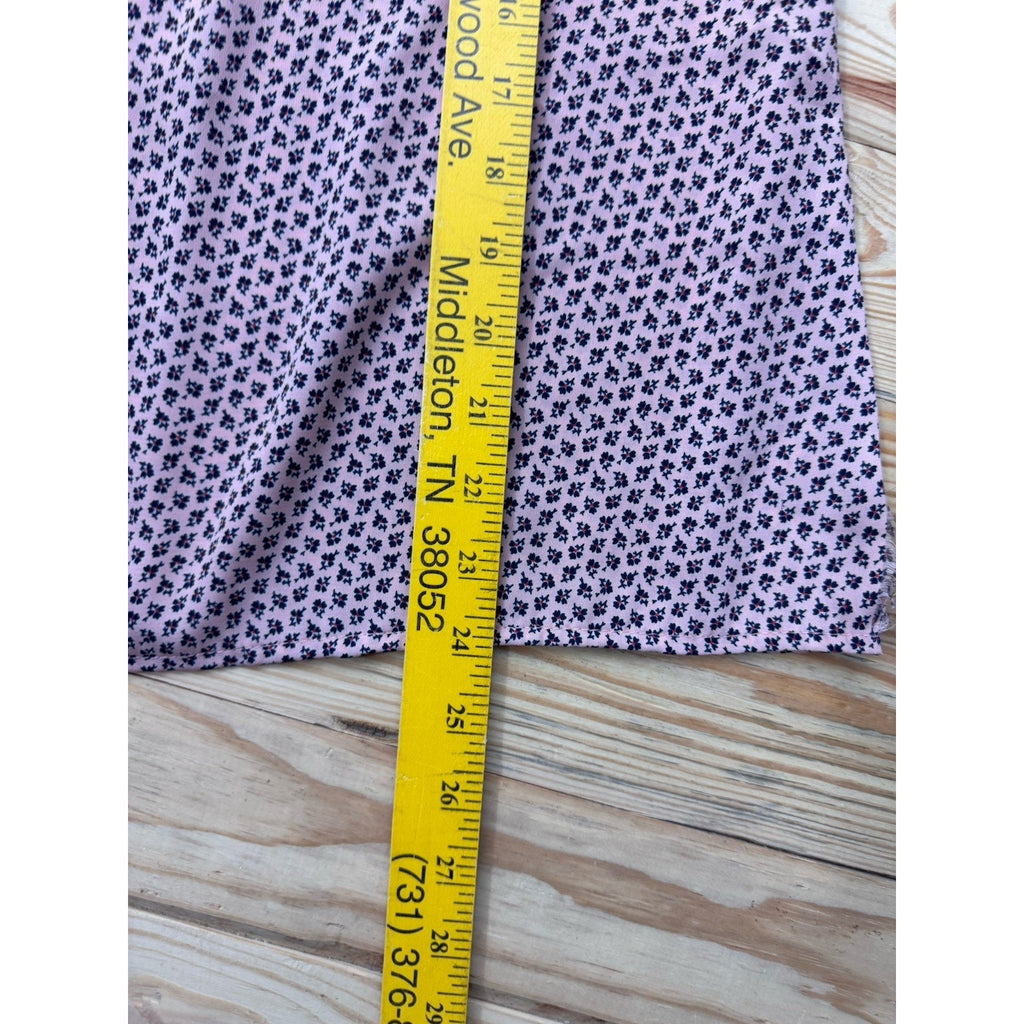 Sage Women's Blush Pink & Black Bell Sleeve Blouse Top Size Large