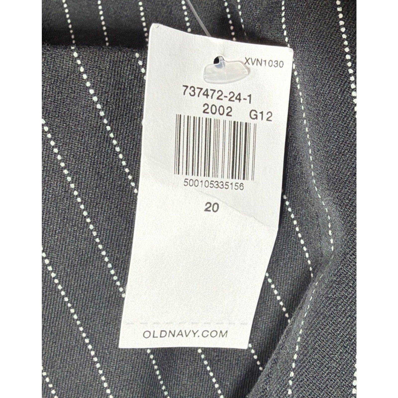 Old Navy High Rise Pixie Skinny Pants Womens Plus Sz 20 Gray Striped Stretch NEW