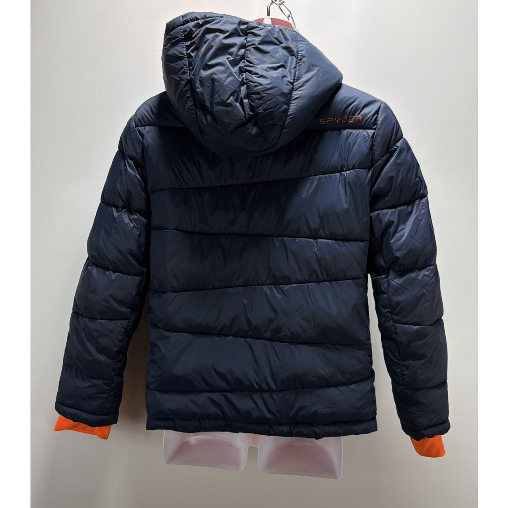 Spyder Blue Nexus Insulated Hooded Puffer Jacket Coat Teen 14-16 L