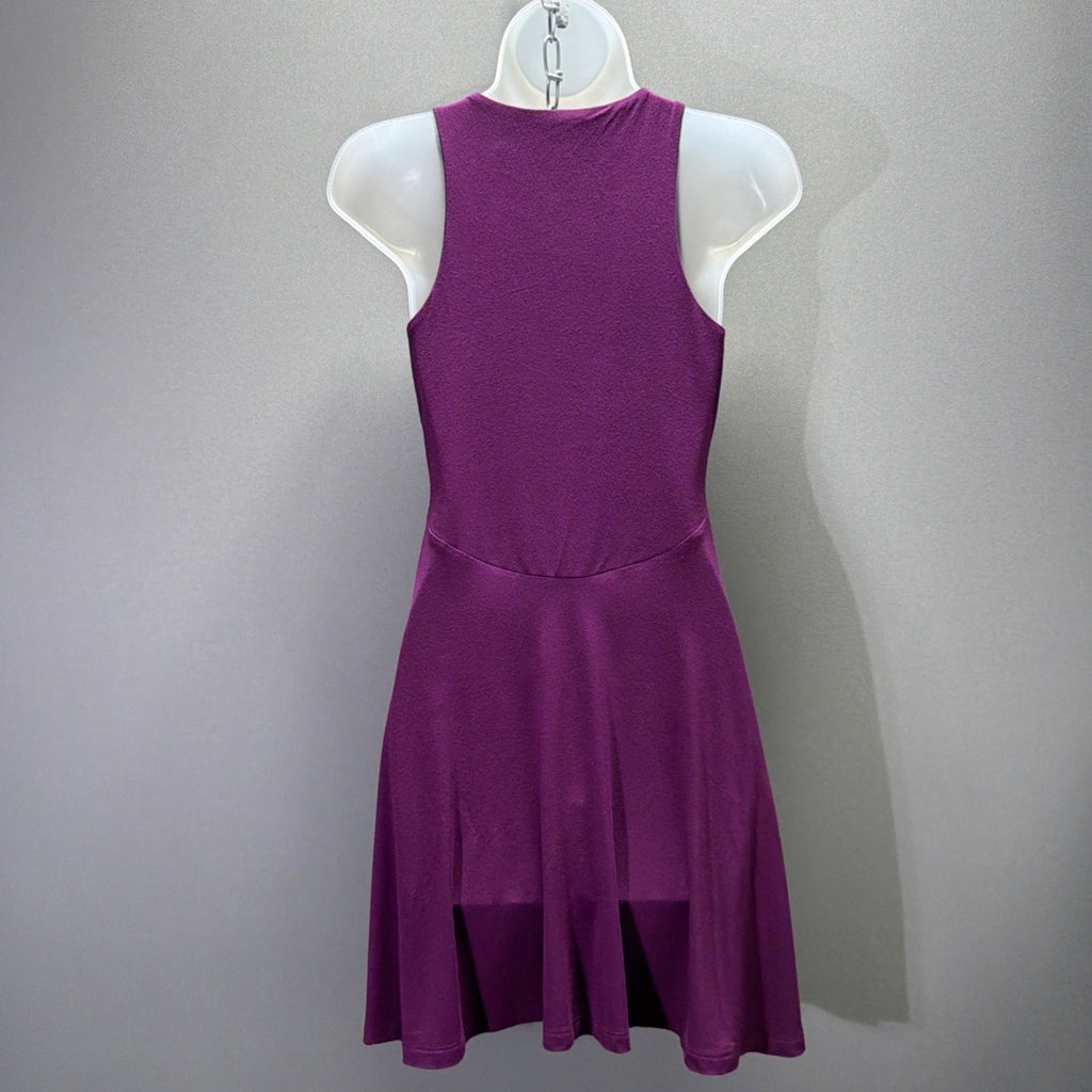 ATHLETA WOMEN'S VELVET PLUM SLEEVELESS SANTORINI THERA DRESS PETITES Sz XSP