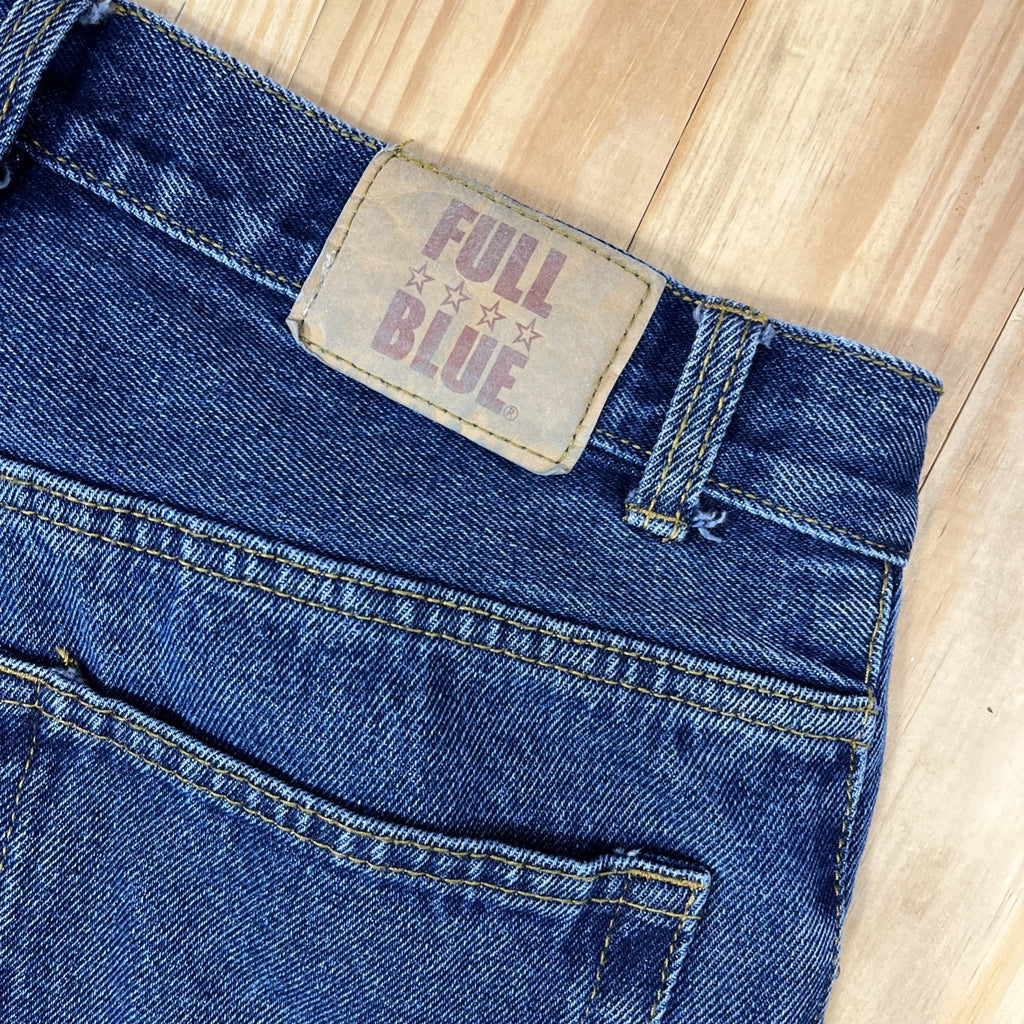 Full Blue Blue Denim Straight Leg Jeans Mens Size 32x34