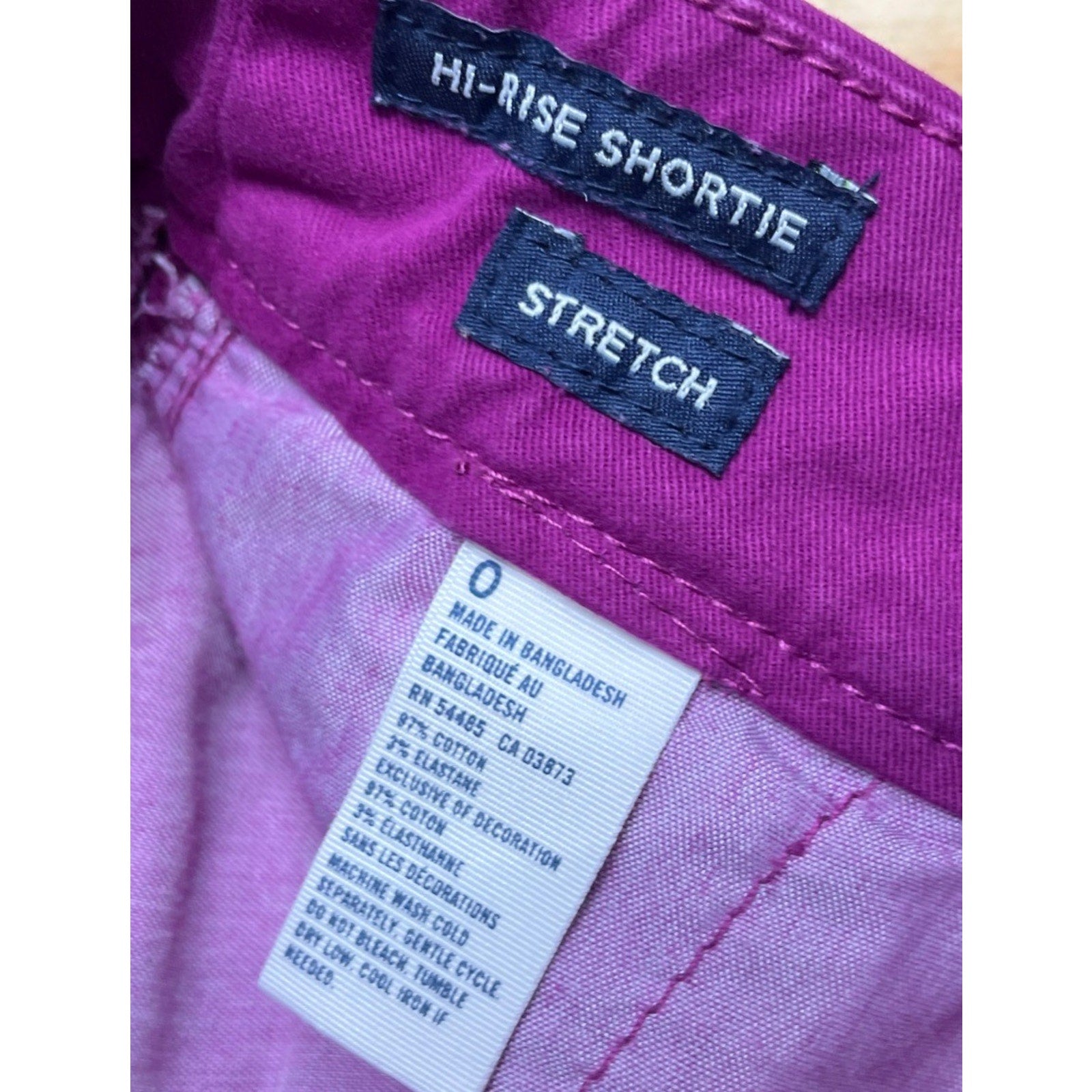 American Eagle Shortie Shorts Womens 0 Purple High Rise Stretch Chino 26x 4