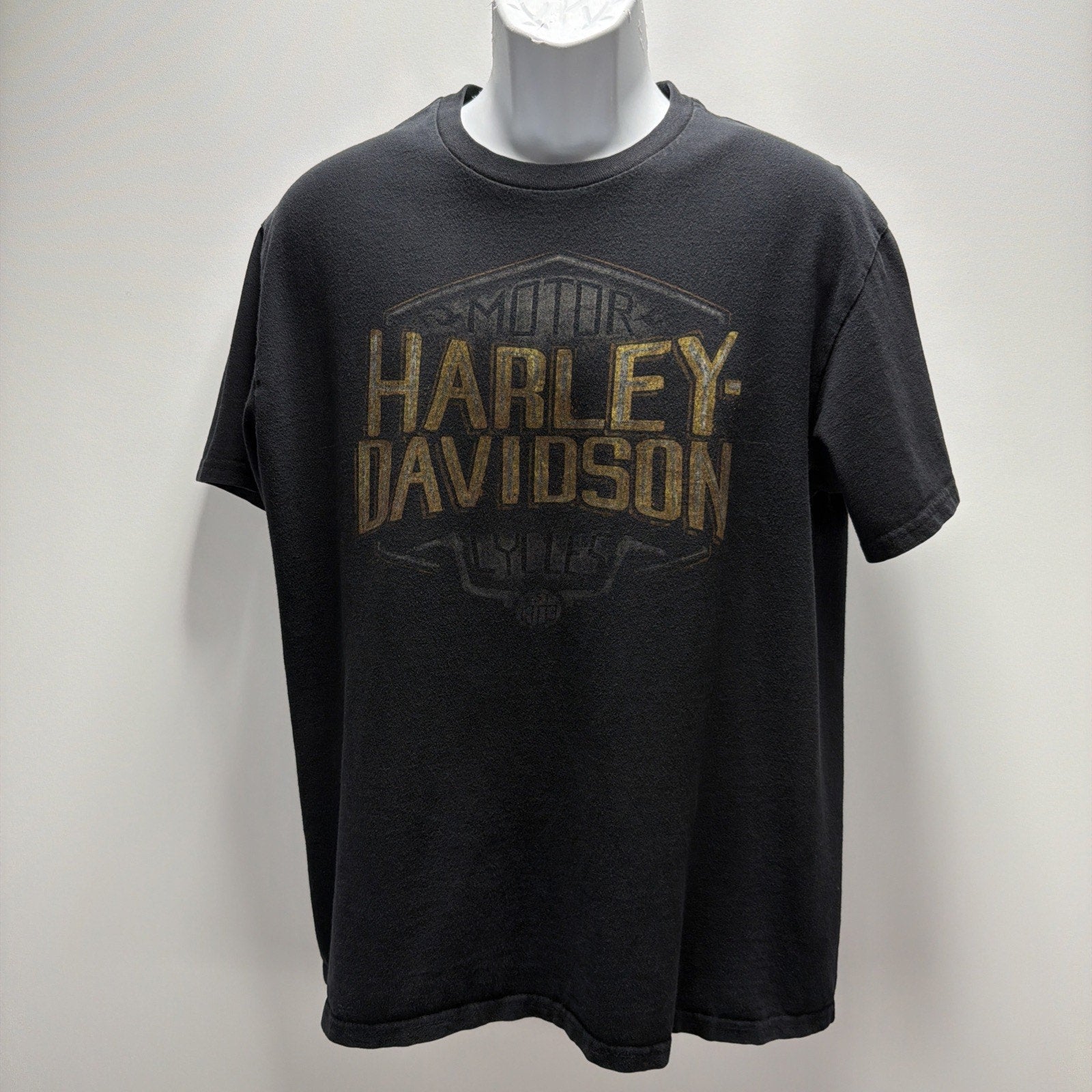 Harley-Davidson T Shirt Mens Large Black Graphic Black Widow Port Charlotte FL