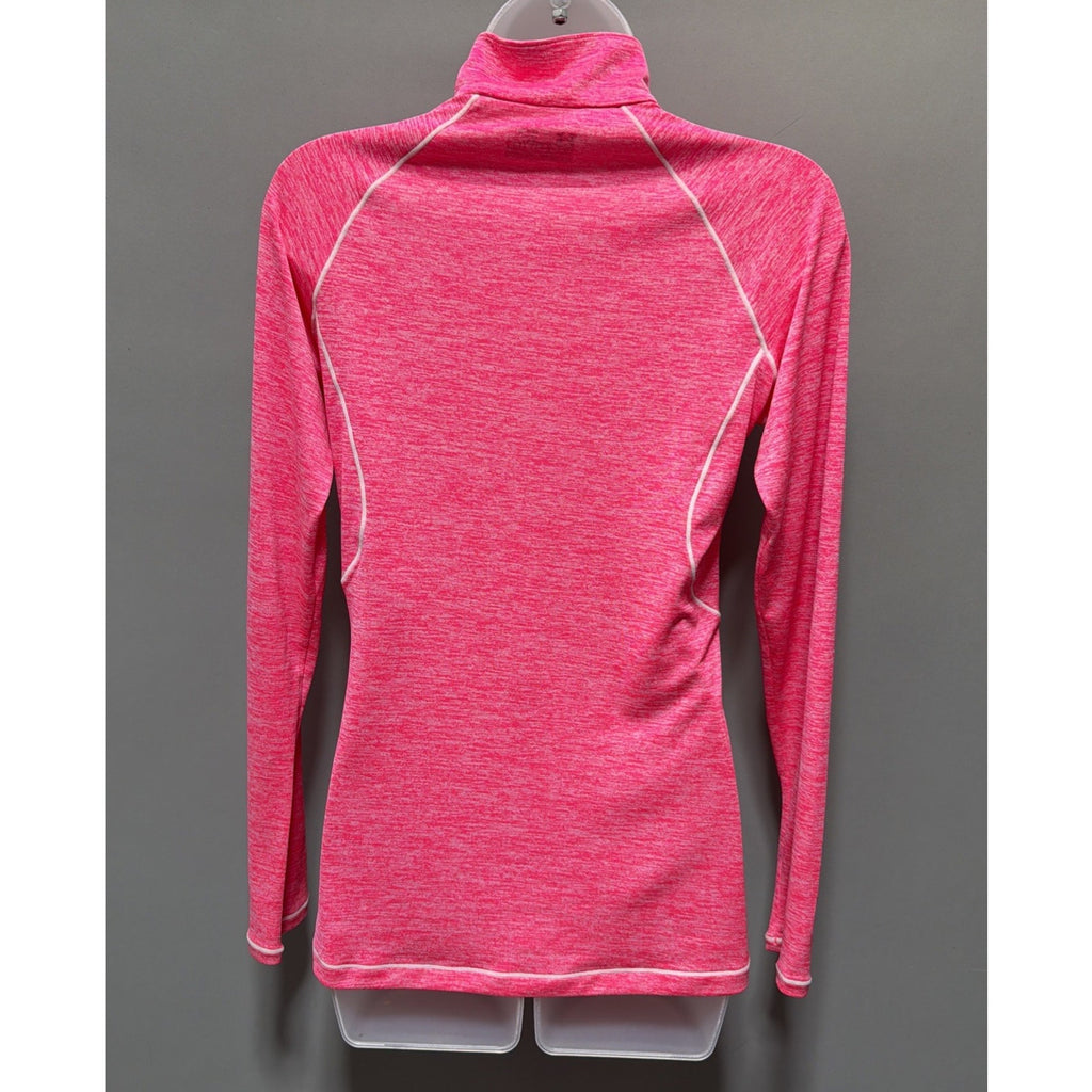 Under Armour Women's Semi Fitted Pink HeatGear Long Sleeve 1/2 Zip Pullover Sz S