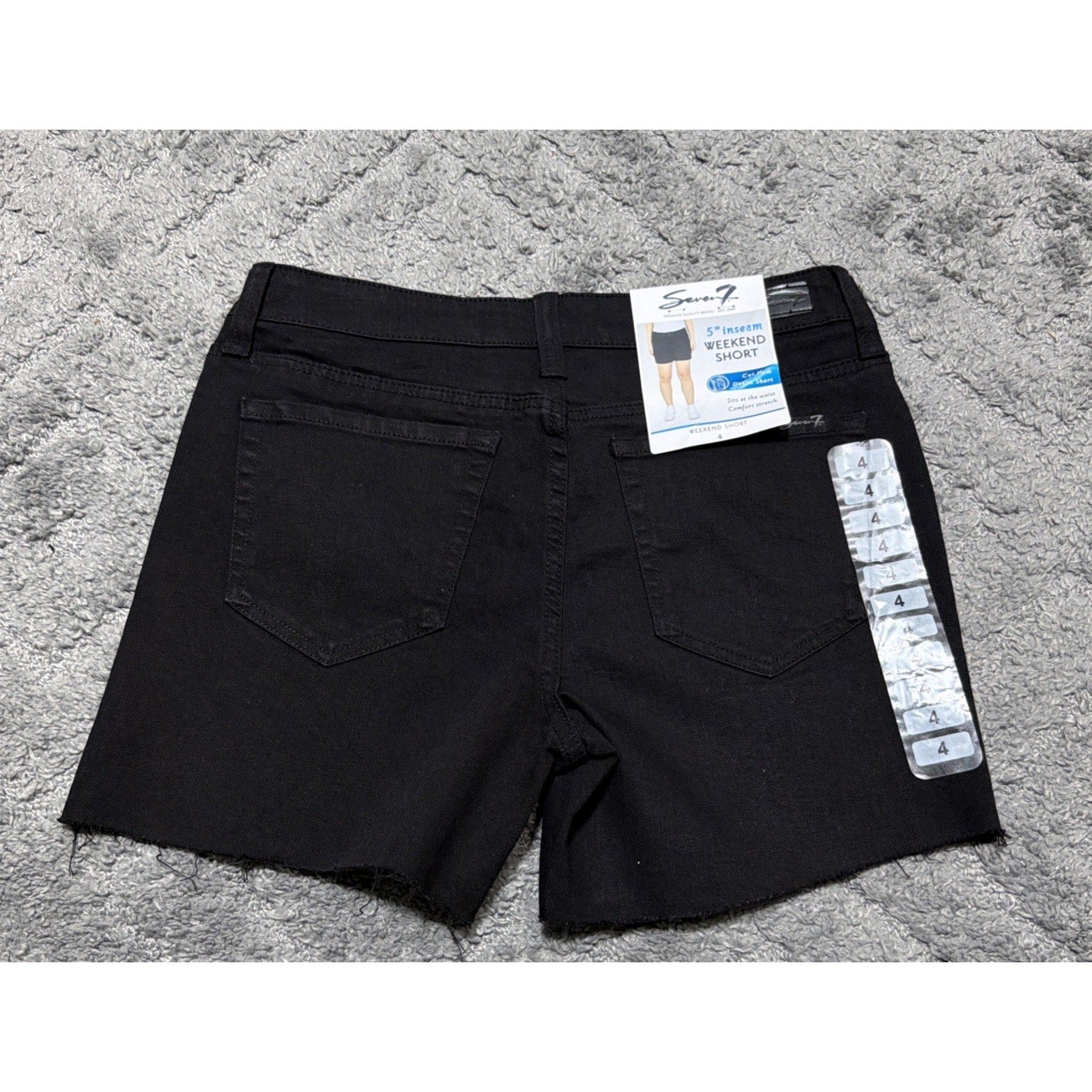 Seven Weekend Shorts Womens Size 4 29x8 Black Cutoff RN109890