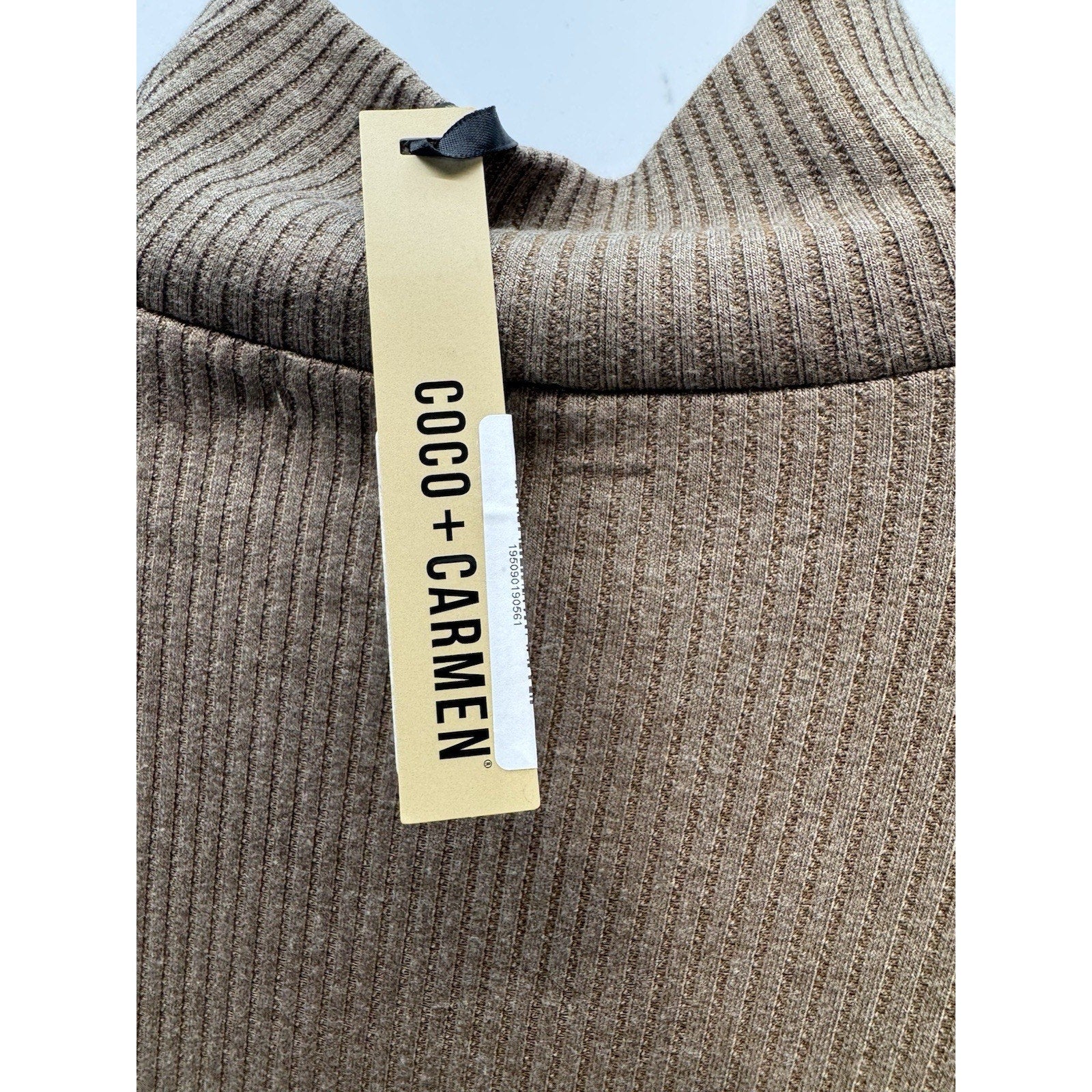 Coco+Carmen Brown Knit Ribbed Turtle Neck Women's Size XXL New With Tags