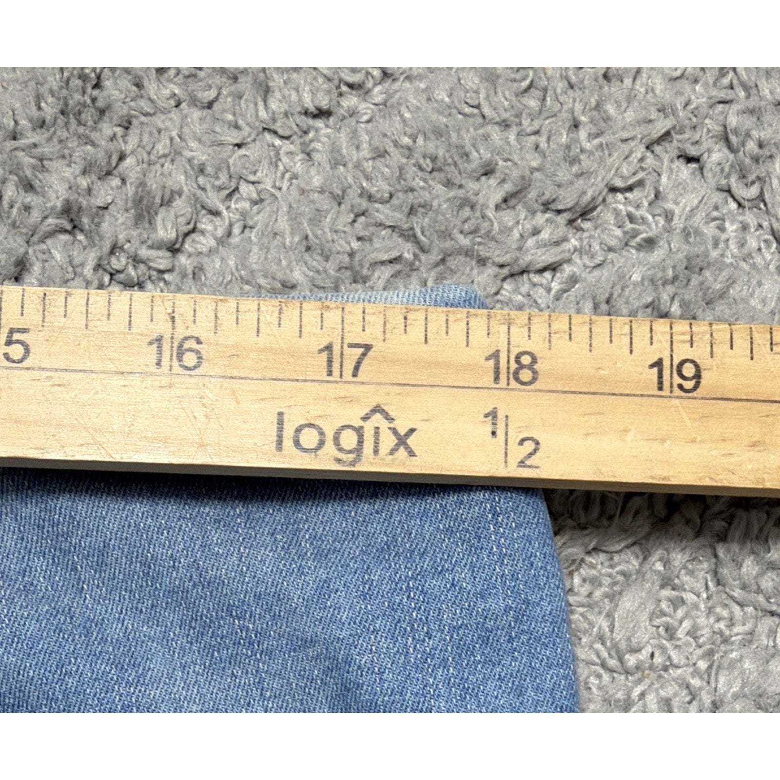 New Lee Jeans Blue Denim Pull On Stretch Anit-Roll Waste Slimming Flare 36x32