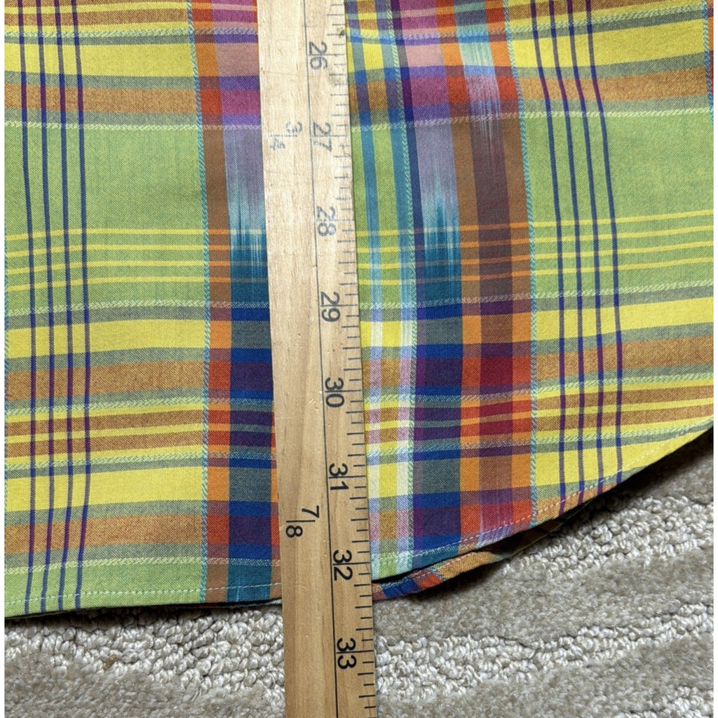 Vtg Polo Ralph Lauren Shirt Men XXL Western Pearl Snap Southwestern Madras