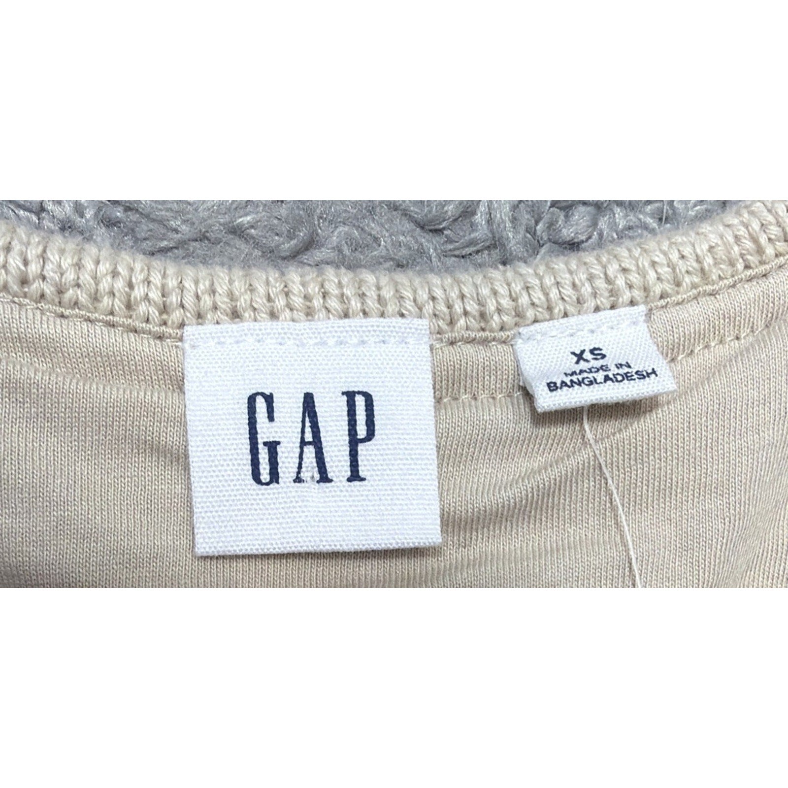 NEW GAP Crochet Mini Dress XS Knit Sleeveless Boho Summer Bedrock Beige Bohemian