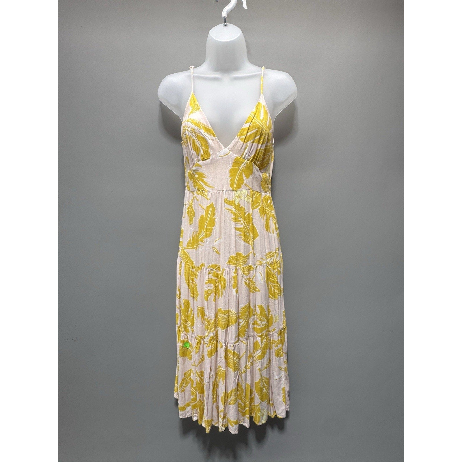 Wild Fable Sundress MIDI Beach Slip Dress Yellow Floral Women's Sz Small