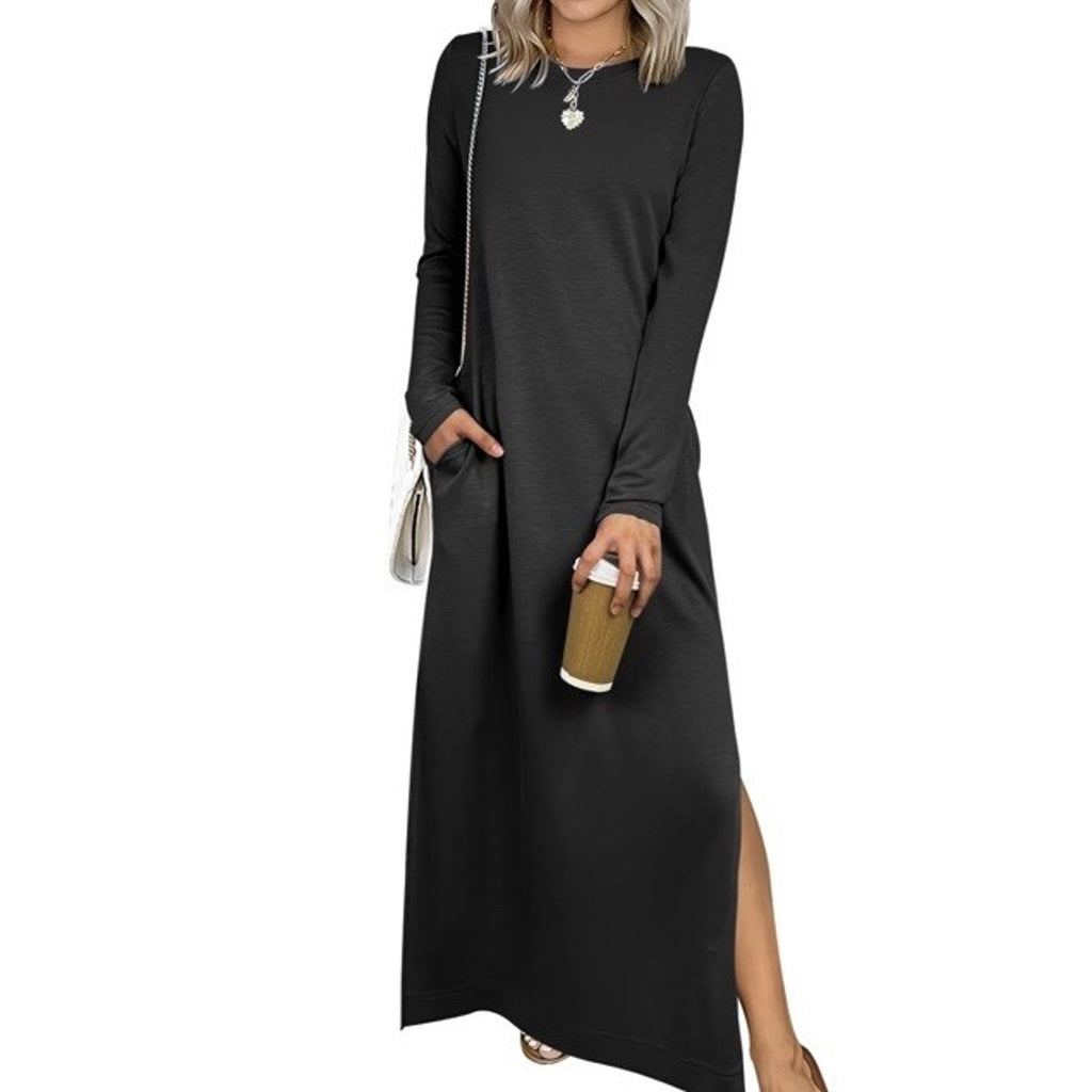 Anrabess Women's Split Flowy Maxi Dress Size M NWT Stretch