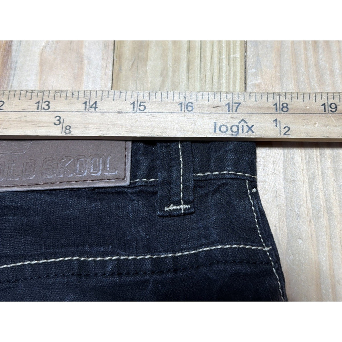 Vintage Old Skool Jeans Mens 36x32 Black Baggy Hip Hop Skater Y2K