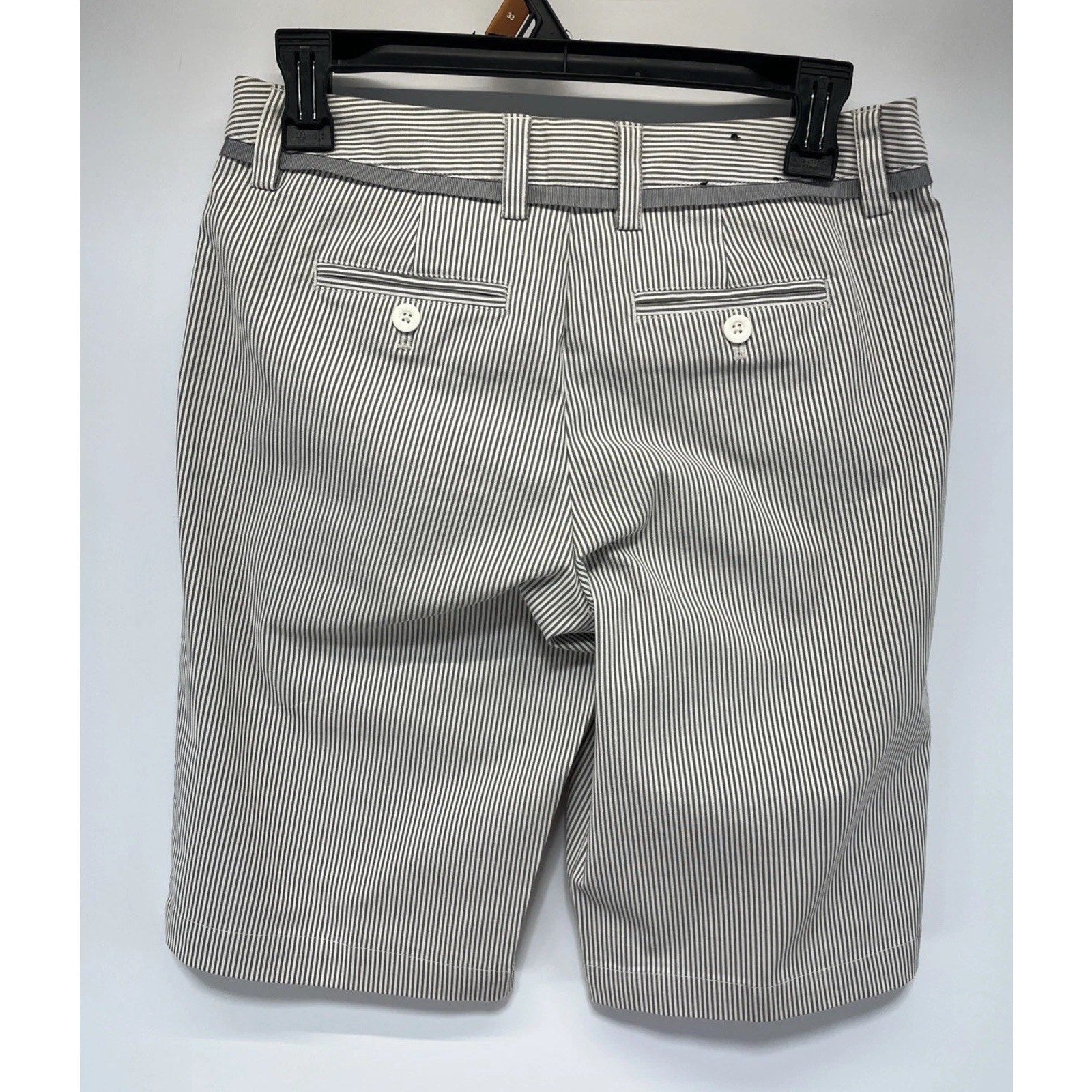 Banana Republic Ryan Fit Shorts Size 0 White and Grey Striped 29x11
