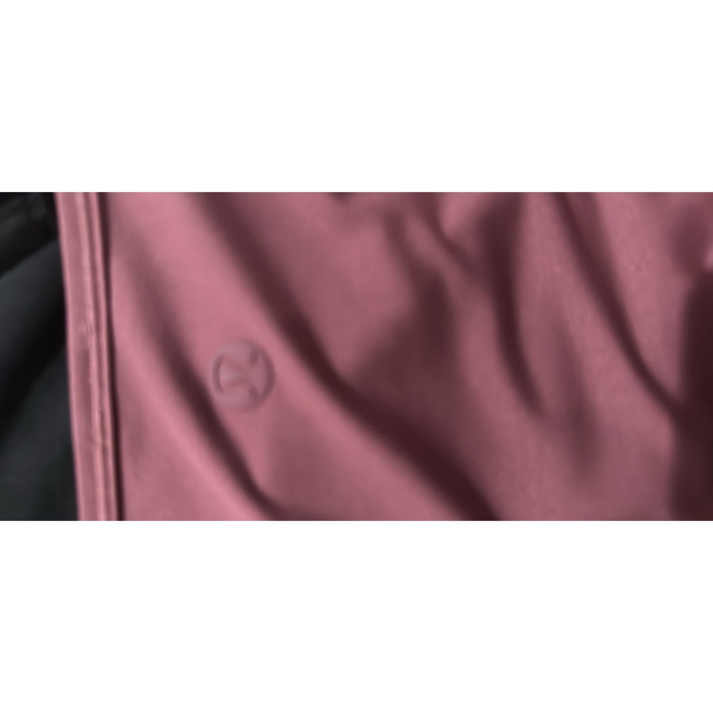 Lululemon Womens Medium Twist Front Knot Top Mauve Pink Short Sleeve Yoga No Sz