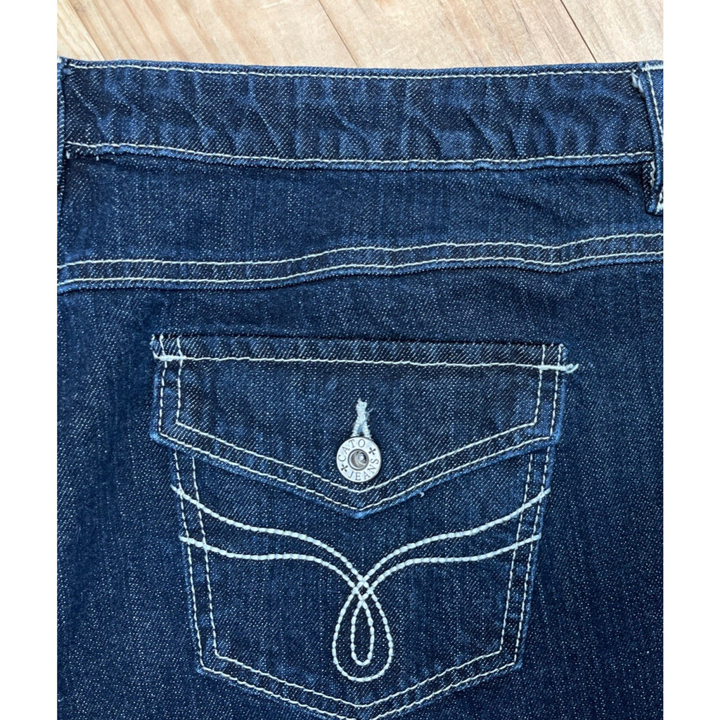 CATO Blue Women's 18W Flap Embroidered/Pockets Jeans.