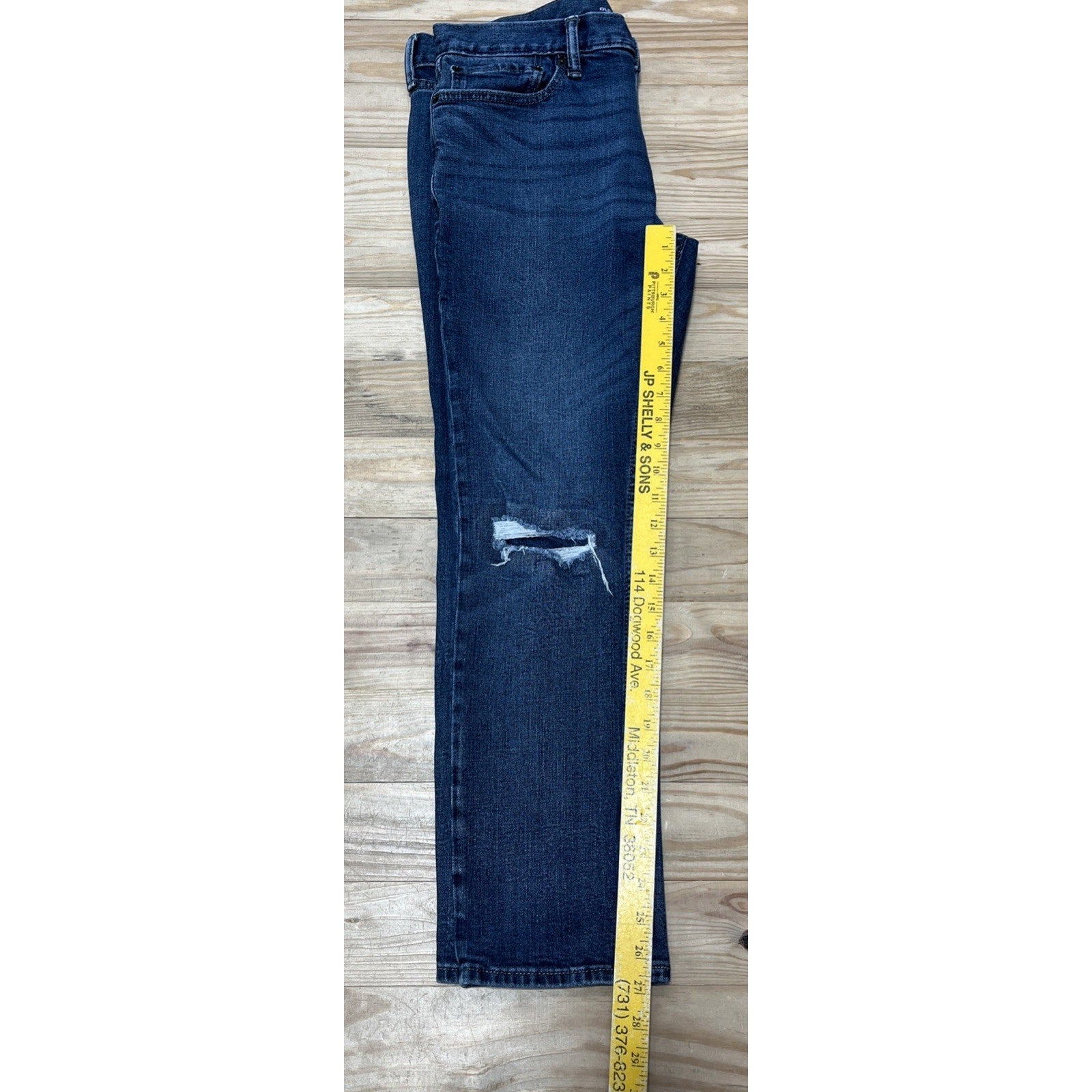 Old Navy Jeans Men's Size 34 X 30 Distressed Dark Wash Skinny Fit