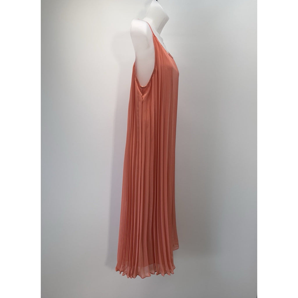 BCBGeneration Pleated Persimmon Orange Shift Dress Women’s Size Medium NWT