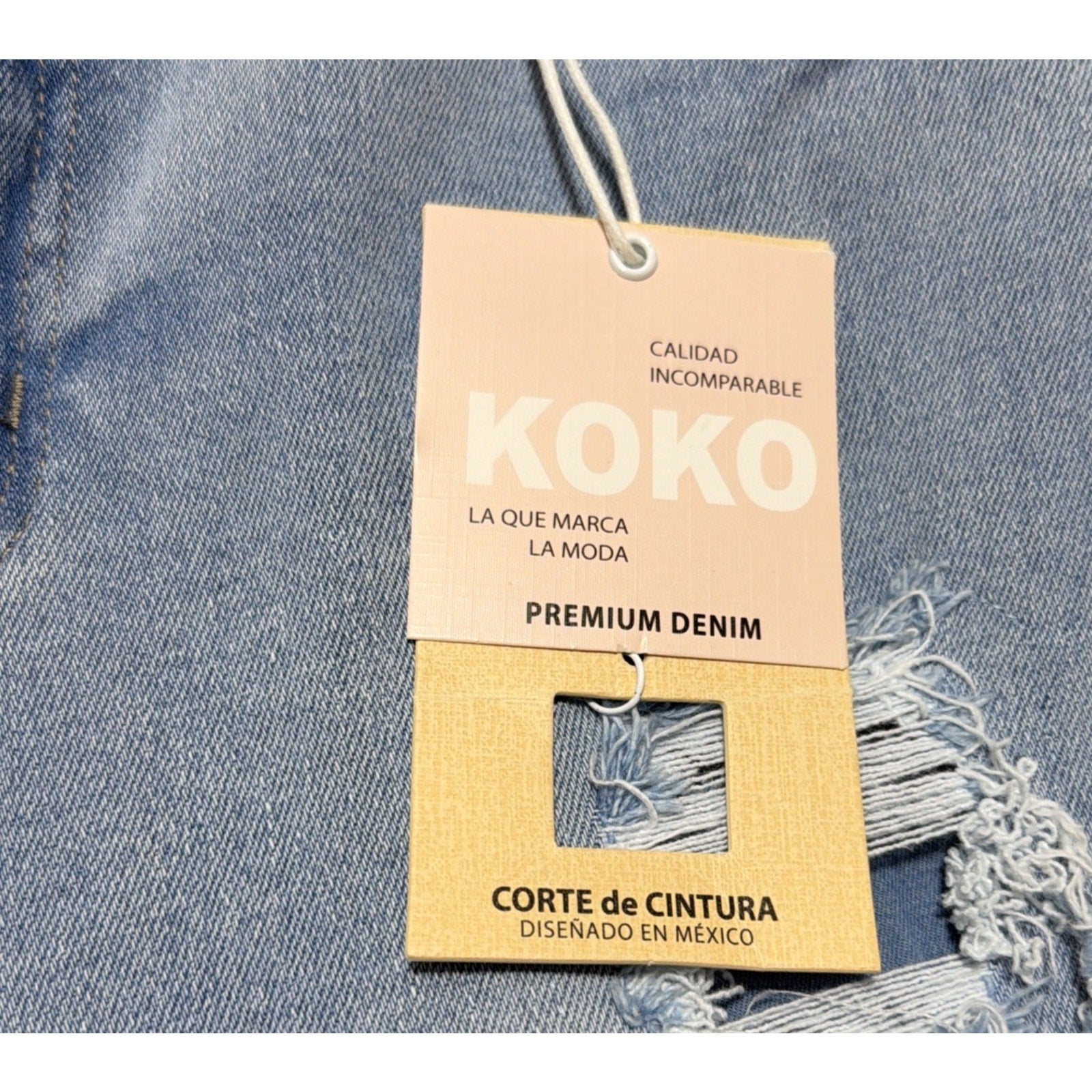 KOKO High Rise Skinny Jeans Womens Size 17 Blue Denim Juniors Distressed