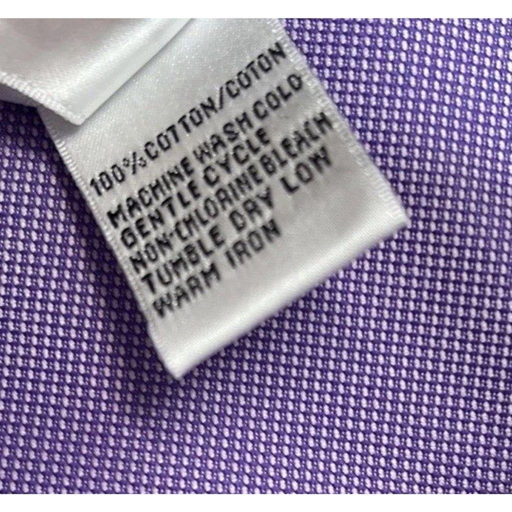 Talbots Wrinkle Resistant Purple LS Button Blouse Women’s Size 12