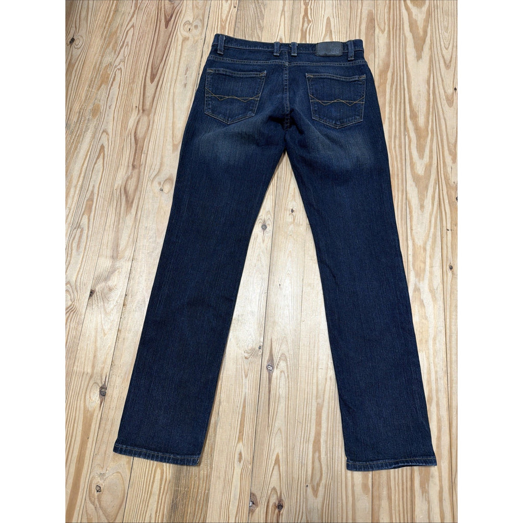 Free World Size 33 Dark Blue Denim Skinny Fit Jeans Men's Messenger