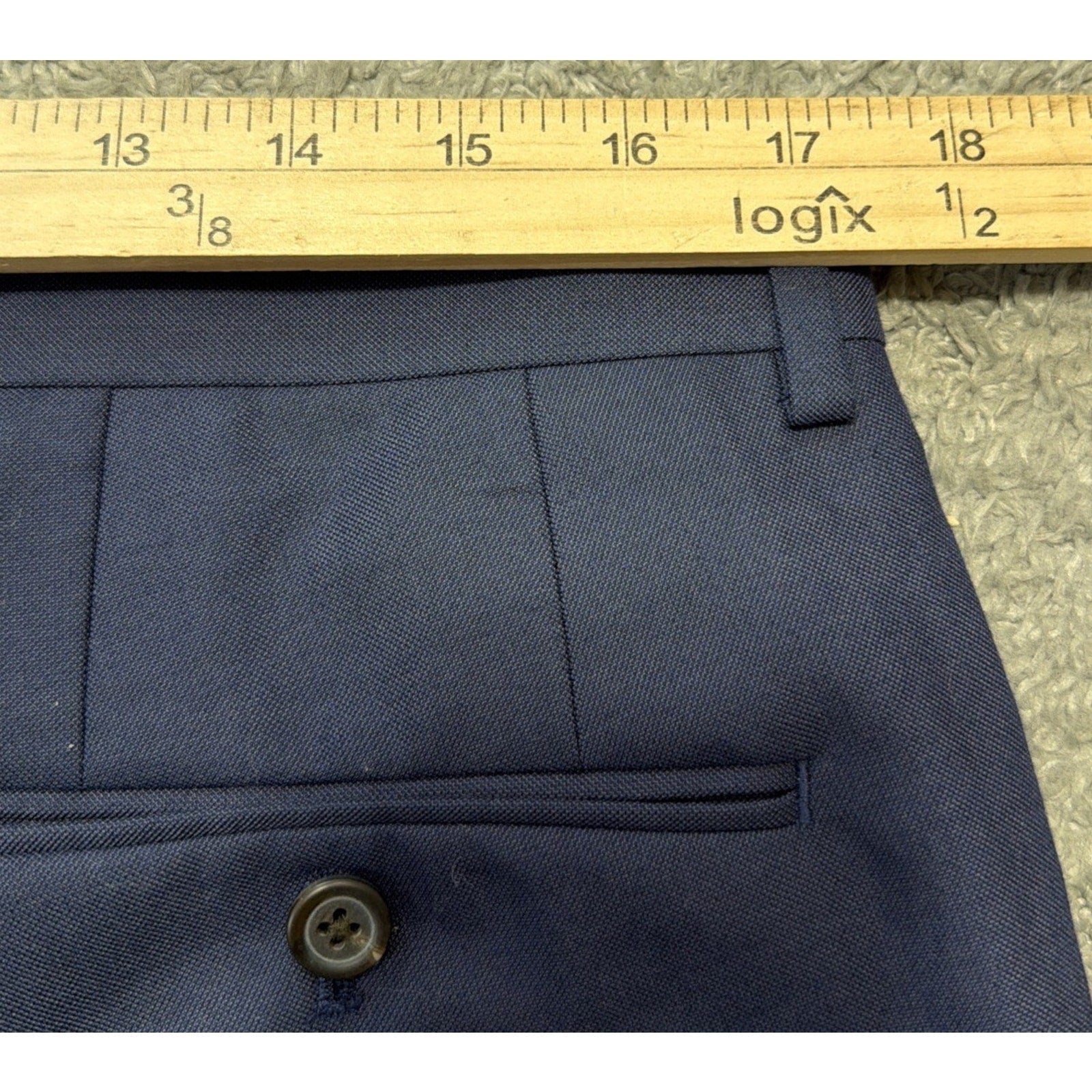 Lauren Ralph Lauren Slim Fit Dress Pants Navy Blue Pinstripe Size 34x30 Men’s