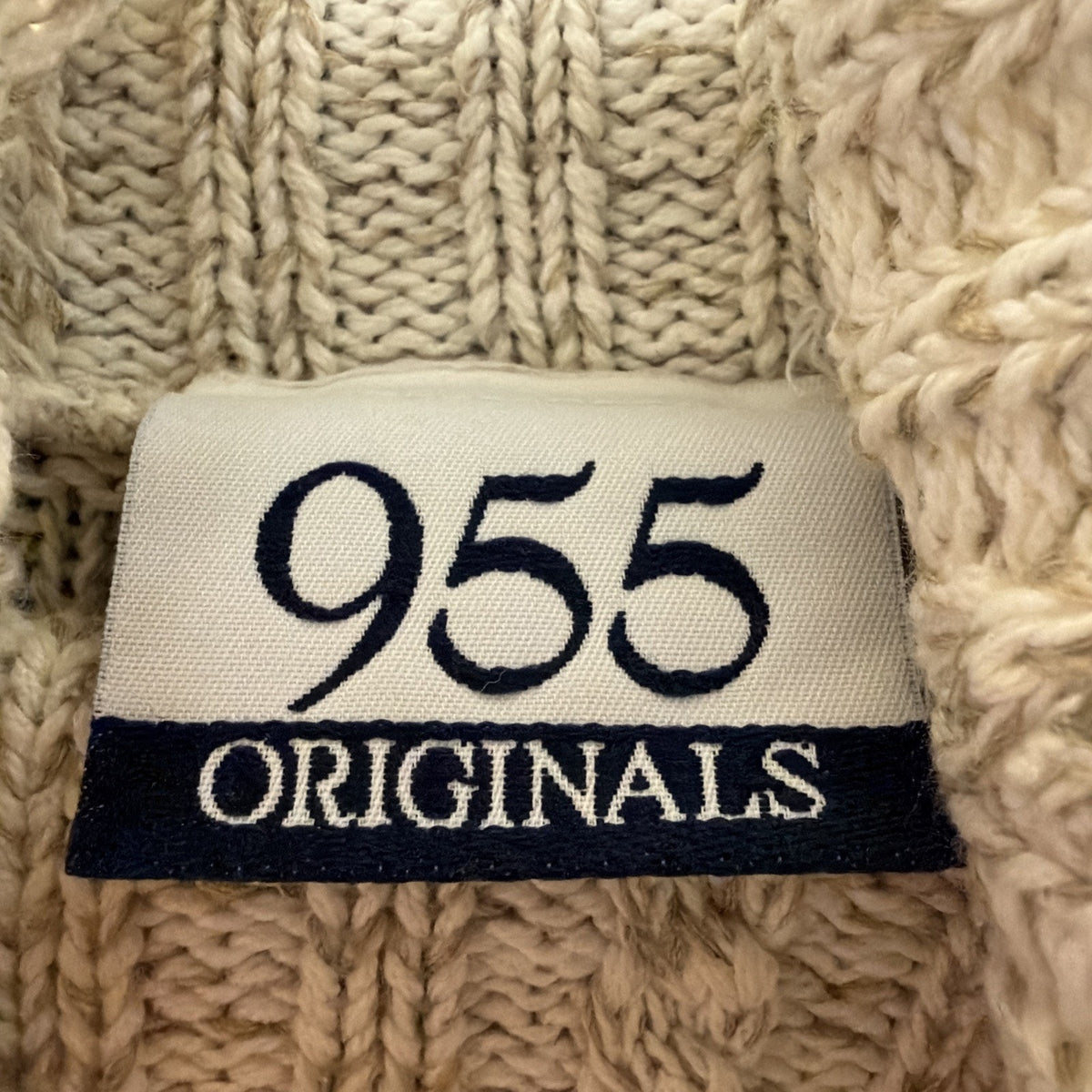 Vintage 80s 955 Originals Turtleneck Sweater Women's Small Preppy Cable Knit