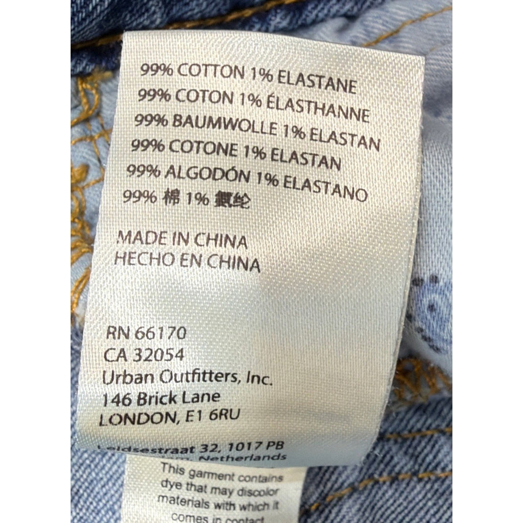 Anthropologie Pilcro Women's Plus Size 18 High Rise Wide Leg Blue Jeans Stretch