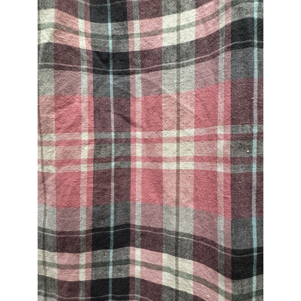 American Eagle Seriously Soft Pink Check Button Down Flannel Size Medium