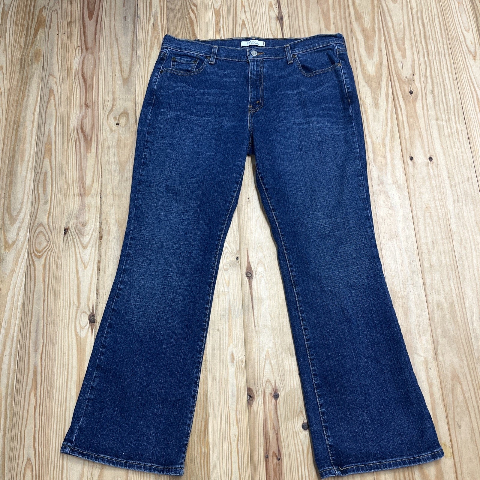 Y2K Levis 515 Jeans Sz 16 Boot Cut Blue Denim Cotton Women