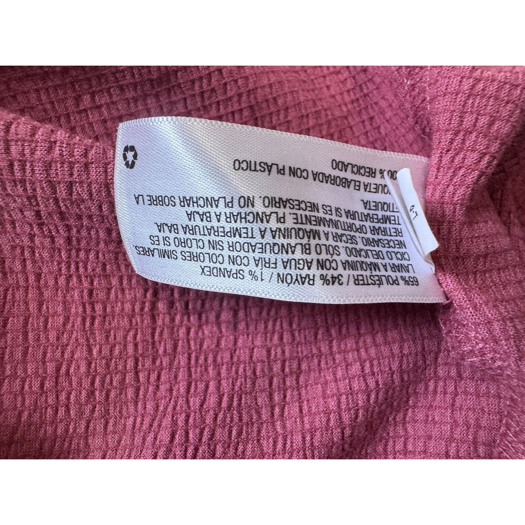 Isabel Maternity Pink Empire Waist Dress Women Small Stretch V Neck Midi Casual