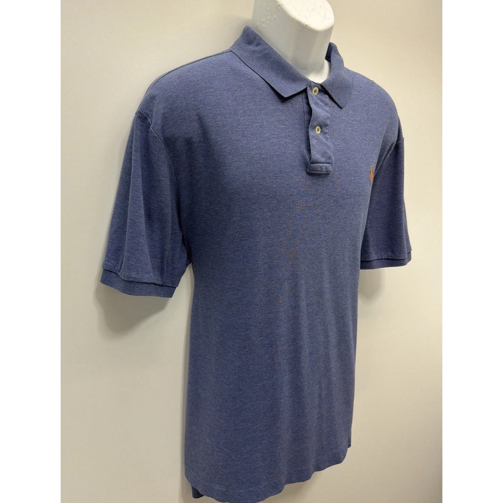 Polo Ralph Lauren Shirt Mens XXL Blue Polo Pima Soft Touch Pony Casual Stretch