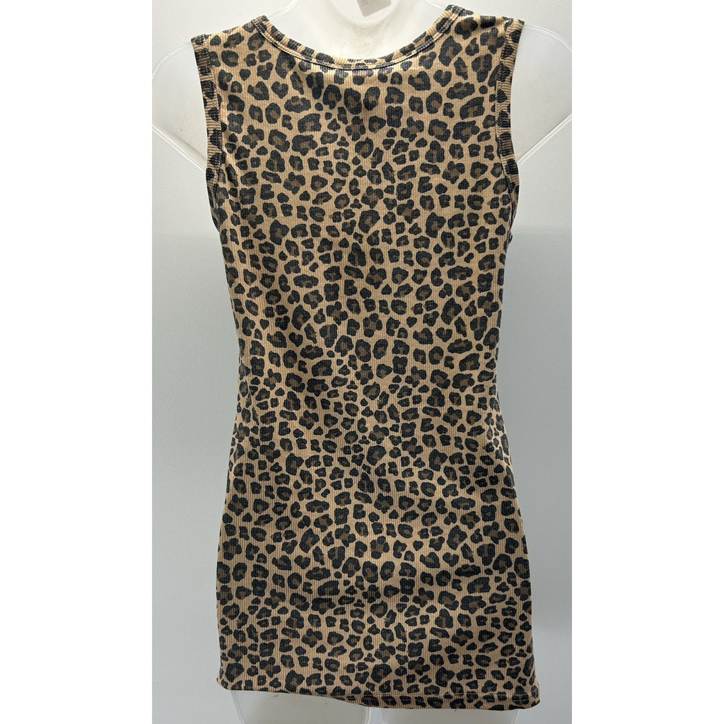Easel Tank Top Size S Knit Leopard Printed NWT.