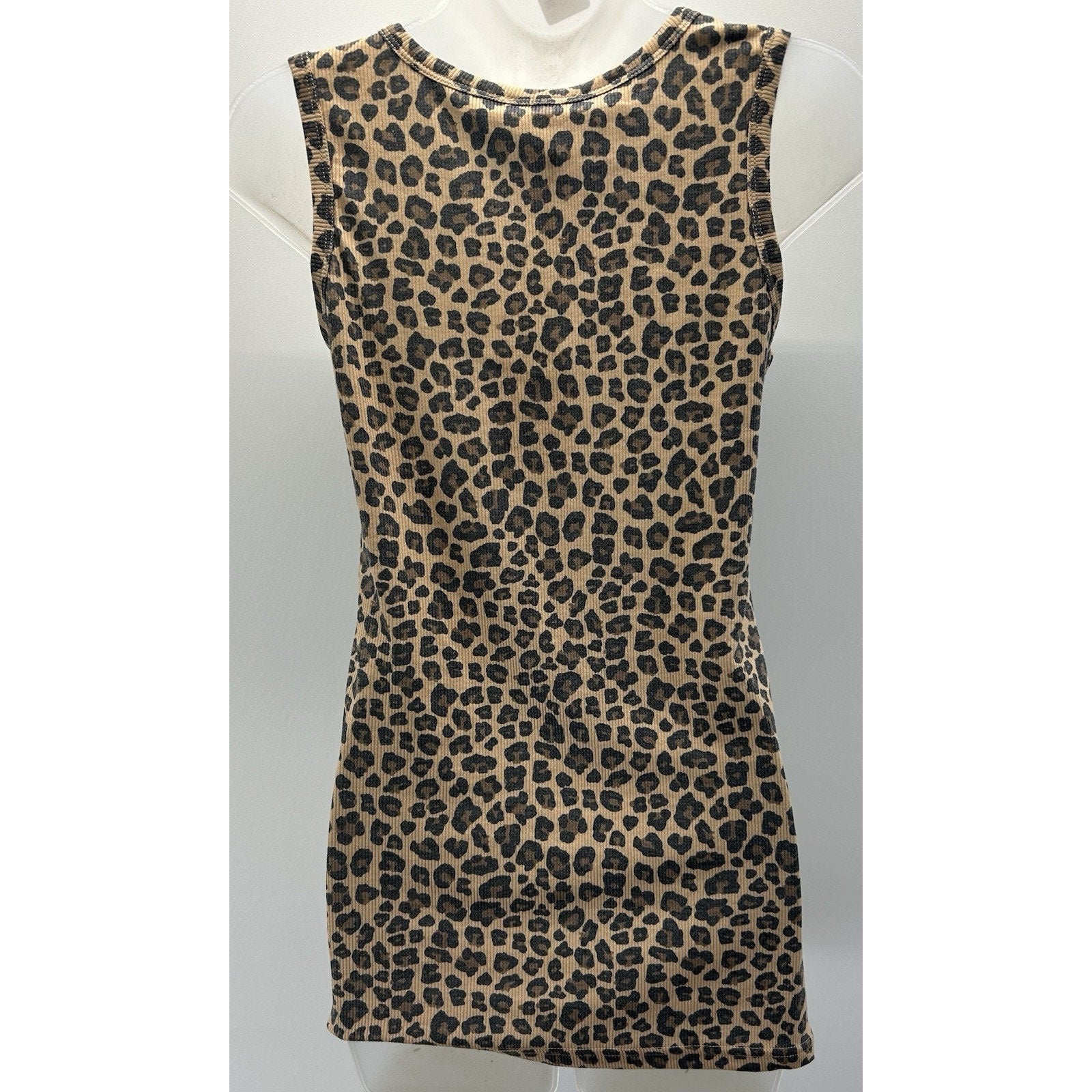 Easel Tank Top Size S Knit Leopard Printed NWT.