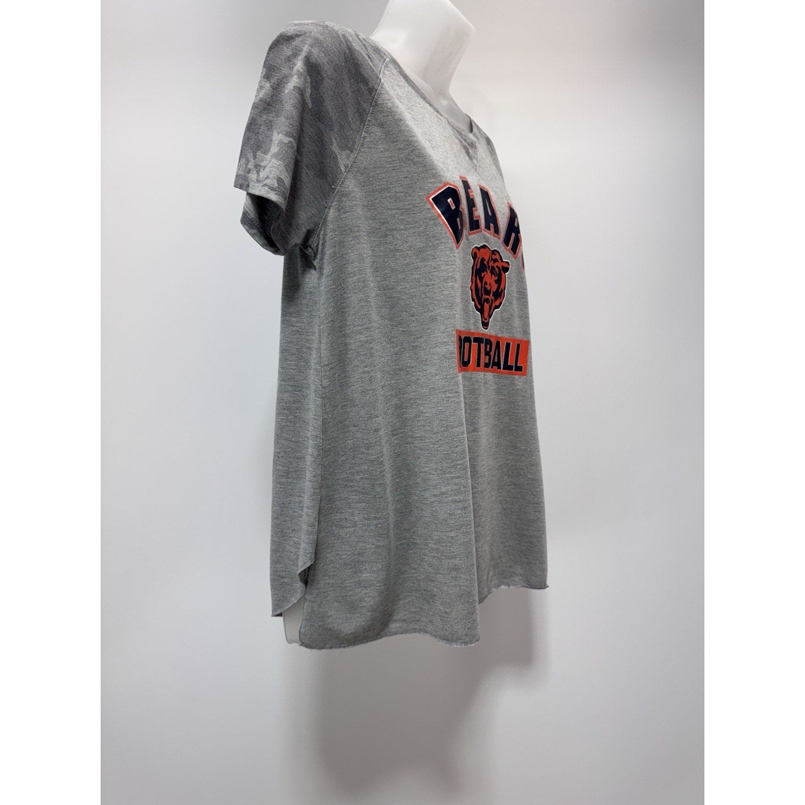 Chicago Bears NFL Football Teen Girls Gray T Shirt Top Size XL 15/17 New