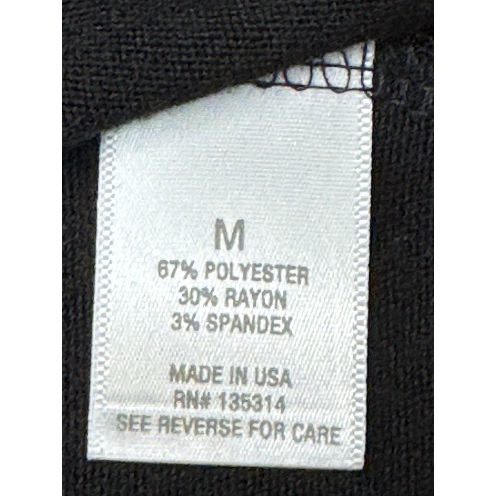 Dressbarn Black Long Sleeve Beaded V Neck Blouse Top Women’s Size M New With Tag