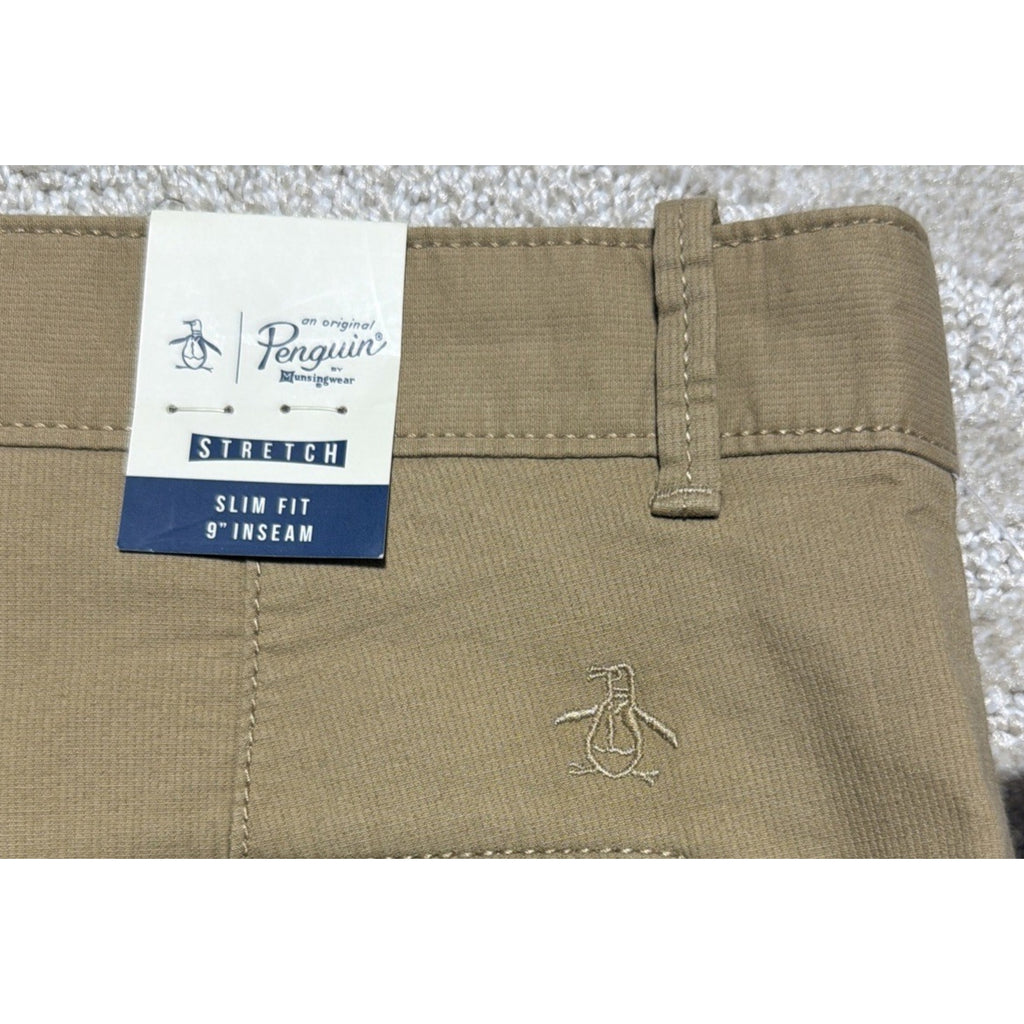 Men's Penguin SLIM Fit Sustainable Chinos Stretch Shorts Size 33 NWT