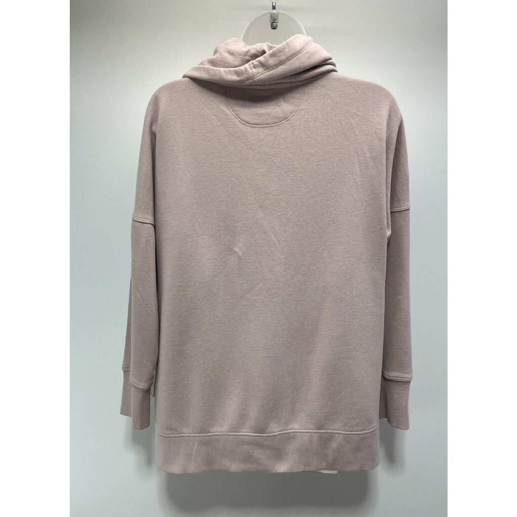 Calvin Klein Womens Medium Light Pink Sweatshirt Cowl Neck Drawstring Pullover
