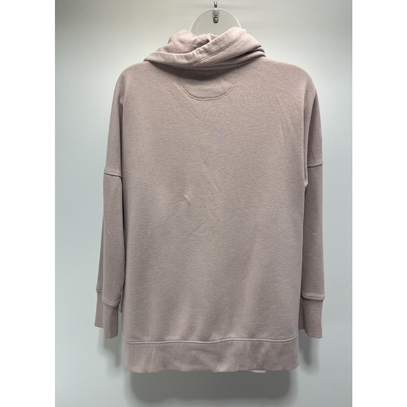 Calvin Klein Womens Medium Light Pink Sweatshirt Cowl Neck Drawstring Pullover