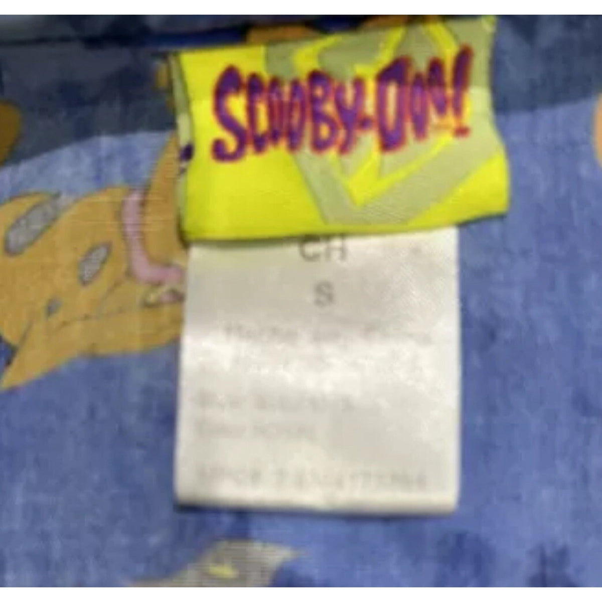 Scooby Doo Women's Size Small Scrub Top Blue Halloween Cotton VTG