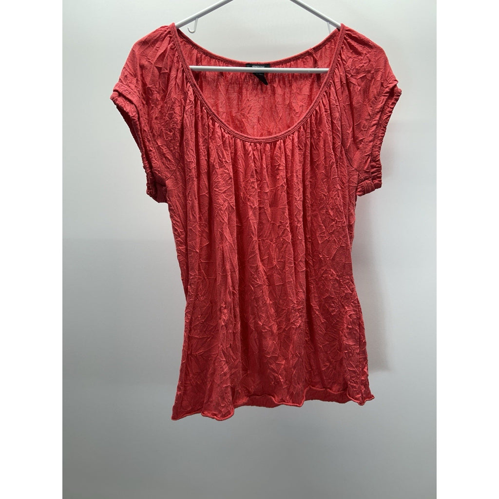 Kenneth Cole Reaction Women's Blouse M Short Elastic Sleeve