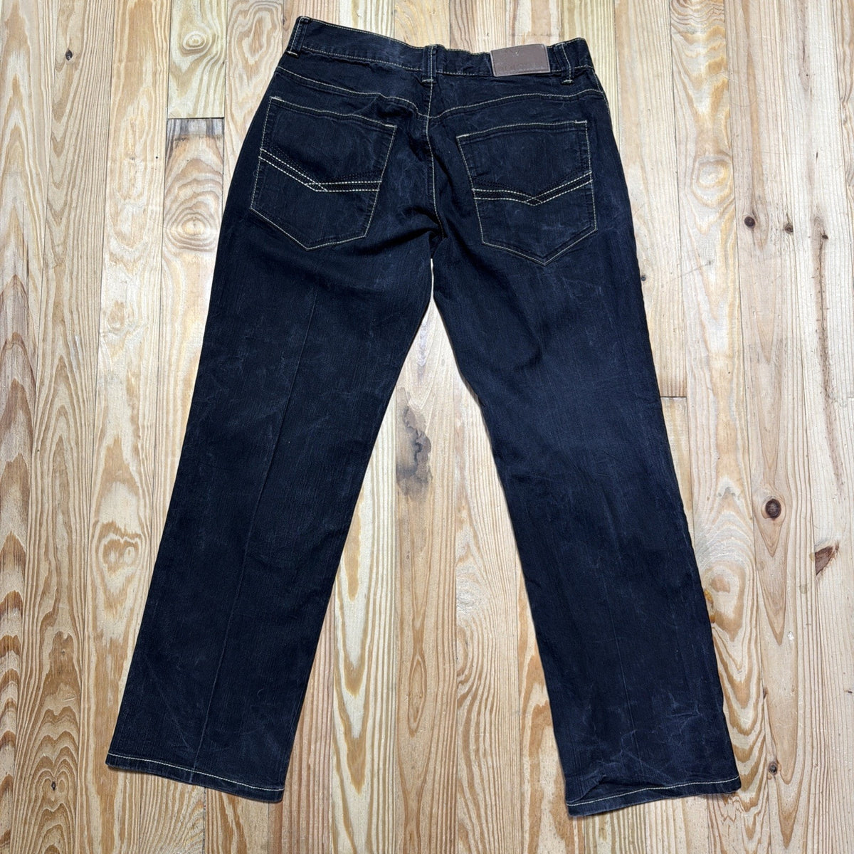 Vintage Old Skool Jeans Mens 36x32 Black Baggy Hip Hop Skater Y2K