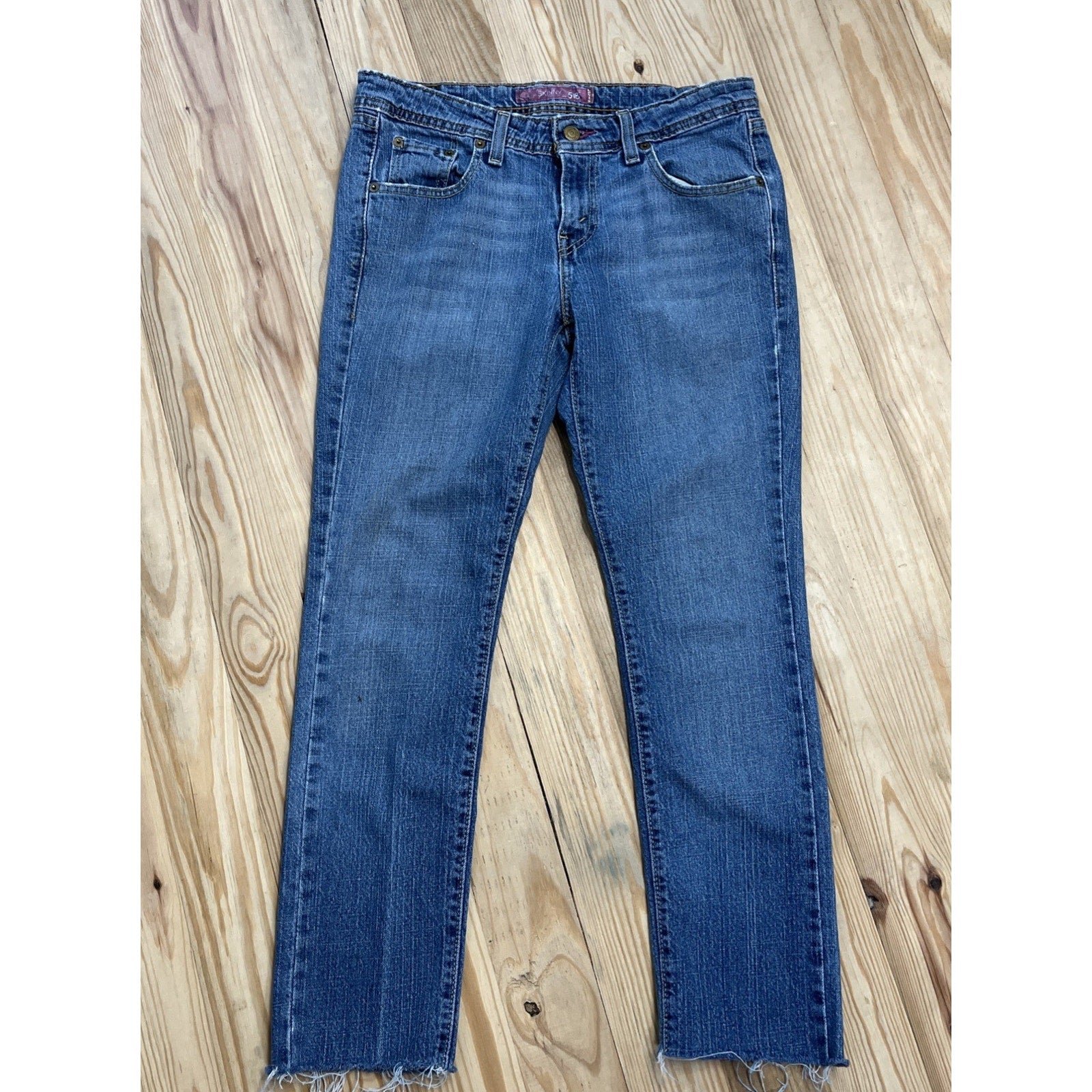 Y2K Levi's 518 Red Tab Women's Skinny Jeans 7 M Regular Fit Blue Denim