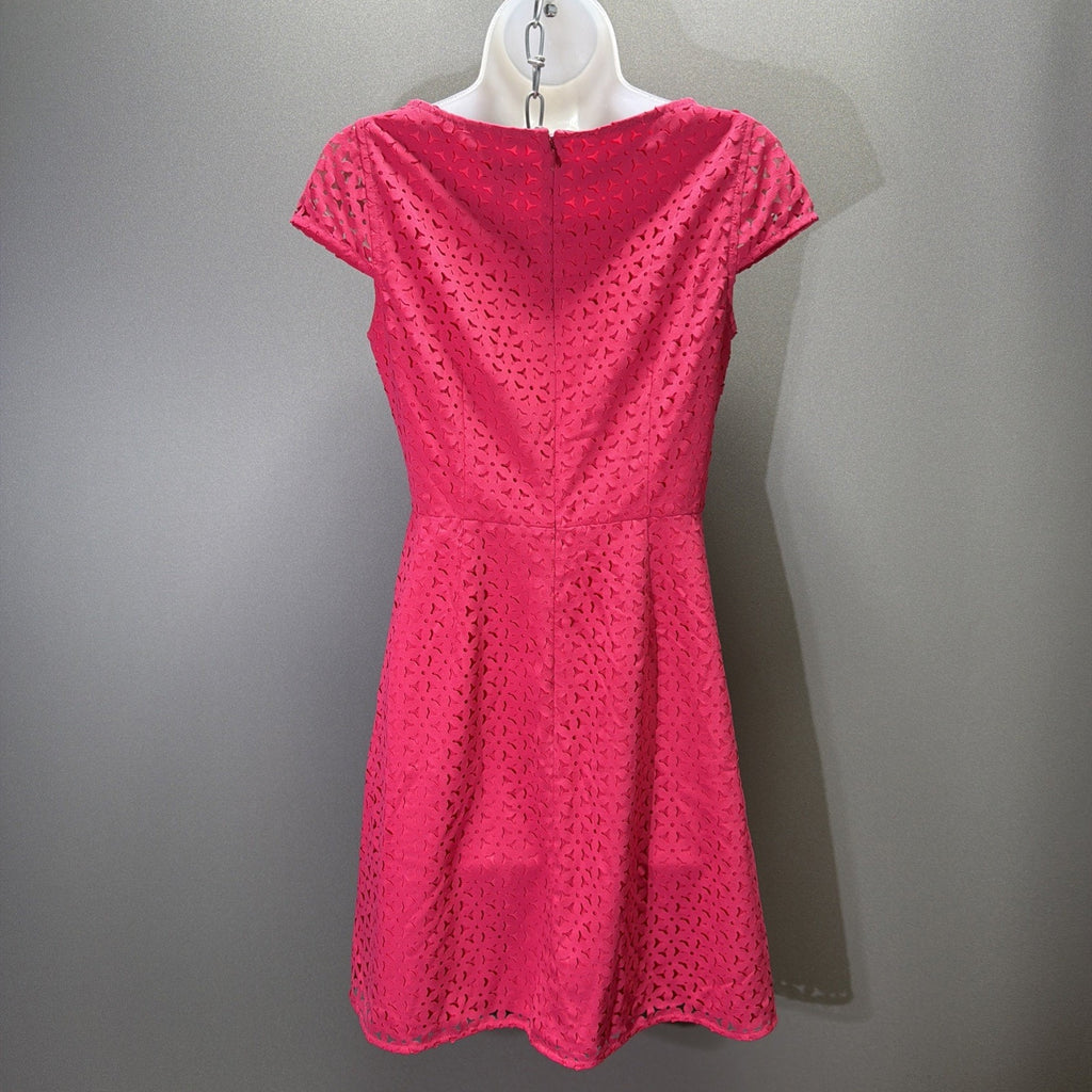 J.Crew Women’s Size 2 Pink Laser Cut Eyelet Fit & Flare Lined Cocktail Dress