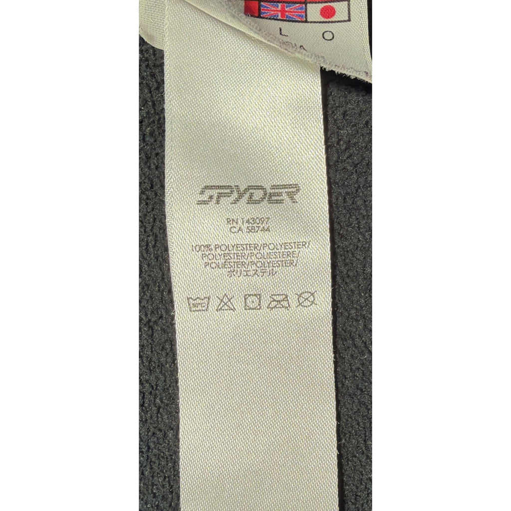 Spyder Core Sweater 1/4 Zip Pullover Men’s Large Black Red Fleece Performance