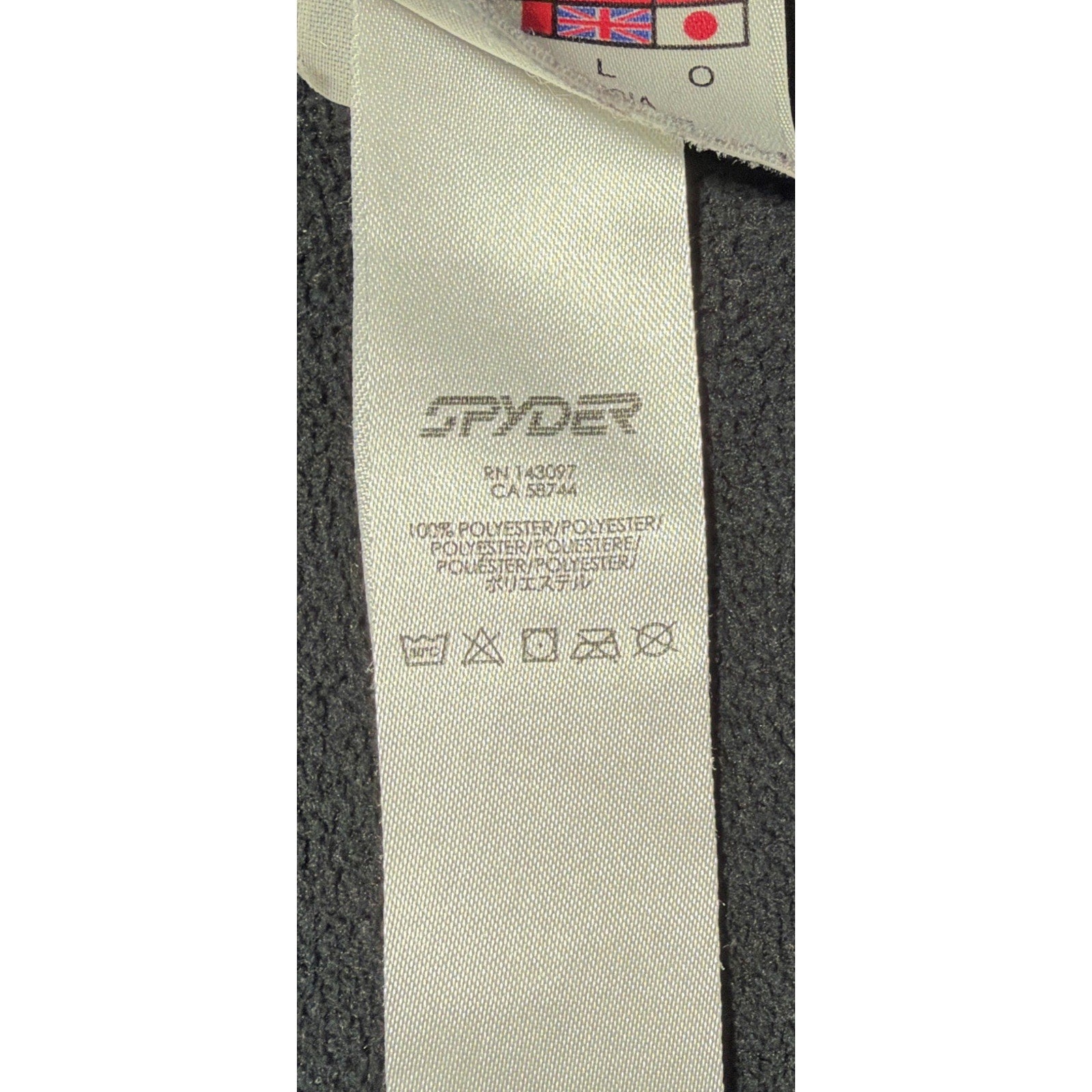 Spyder Core Sweater 1/4 Zip Pullover Men’s Large Black Red Fleece Performance