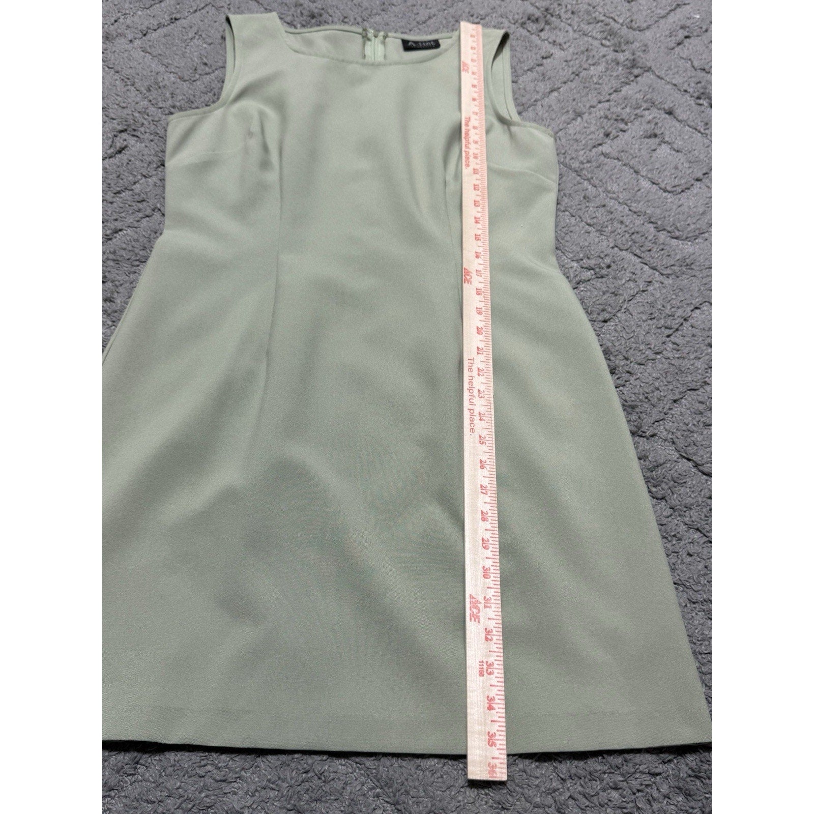 Vintage A-List by Wrapper Sage Green 2pc Suit Set Jacket Dress Y2K Minimalist