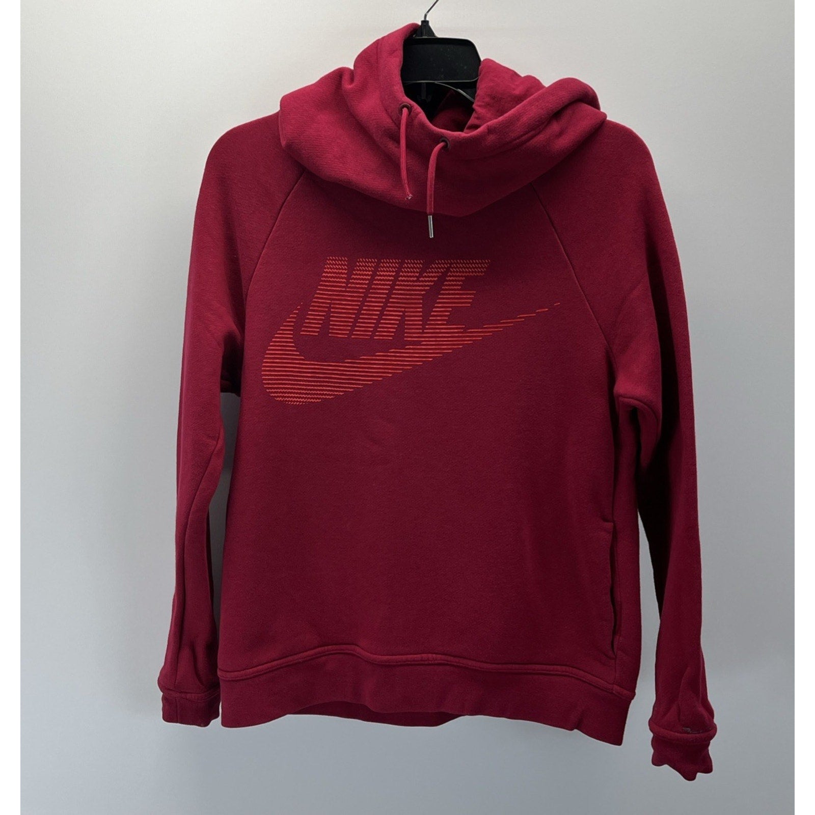 Nike Sportswear Rally Funnel Hoodie Womens Burgundy Red Hoody XS